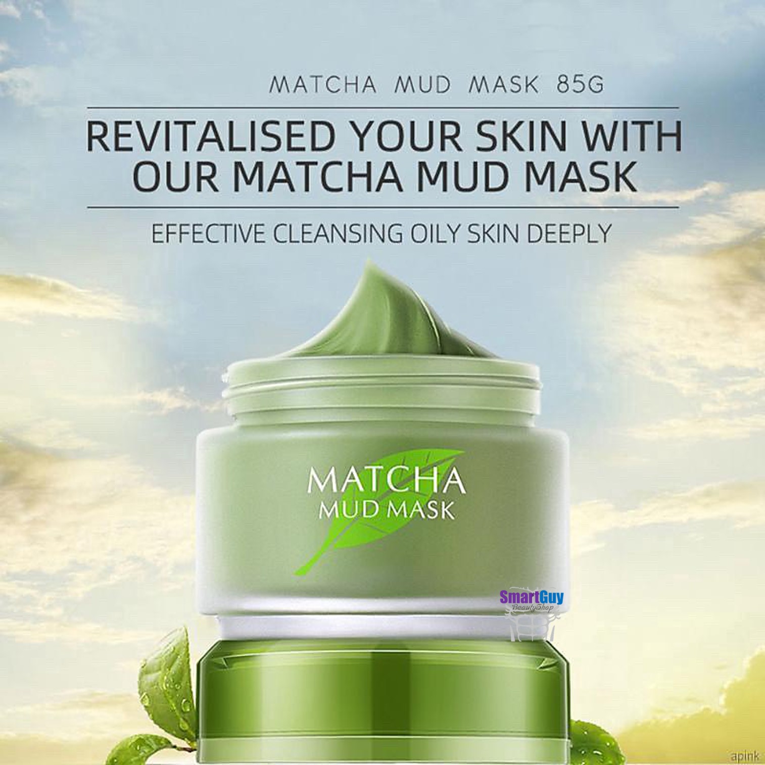 LAIKOU Matcha Mud Mask 85g. มาส์คหน้าใสสูตรชาเขียวมัทฉะเข้มข้นดีท็อกซ์ลดสิวกระชับรูขุมขนเร่งด่วน