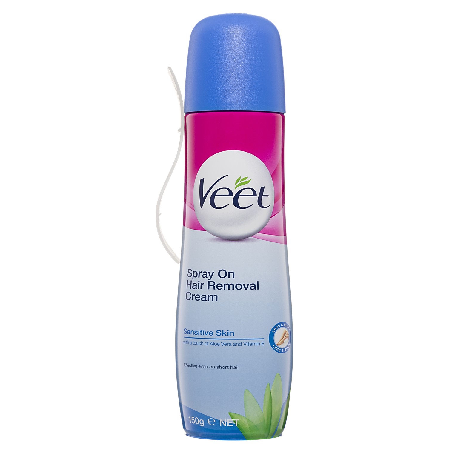 VEET Spray On Hair Removal Cream Sensitive 150g สเปรย์กำจัดขนสูตรอ่อนโยนสำหรับผิวบอบบางแพ้ง่ายสินค้านำเข้าจากออสเตรเลีย