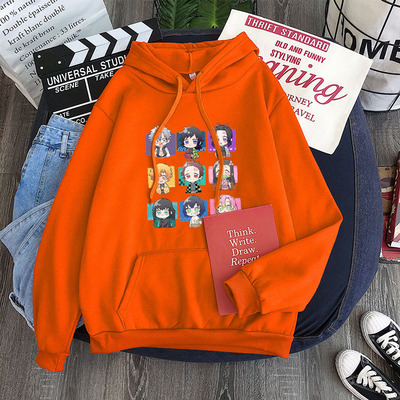 เสื้อแขนยาวมีฮู้ดสไตล์ Street ทรงแขนค้างคาว ลาย ดาบพิฆาตอสูร Kimetsu no Yaiba