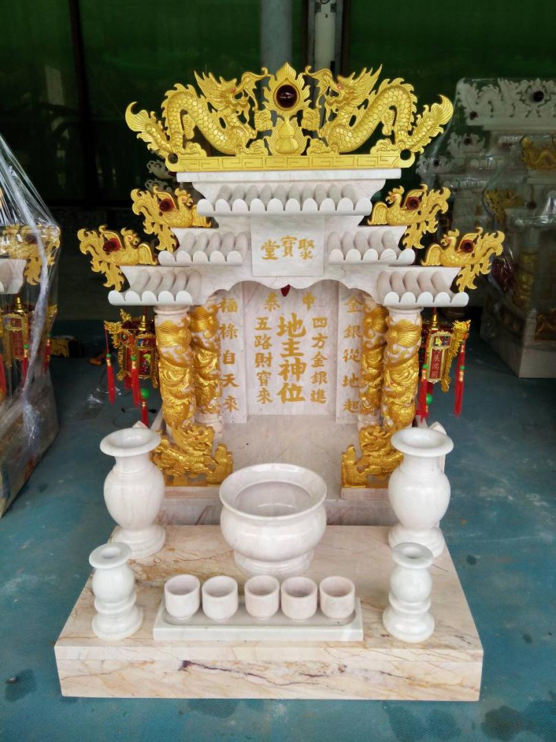 ตี่จู้เอี๊ยะหินอ่อนขนาด24นิ้ว4เสา5หลังคาสนใจโทร061 2809834