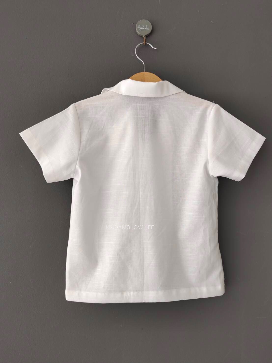 เสื้อฮาวายเด็ก พิมพ์ลายช้าง Size 100,110,120,130,140,150,160