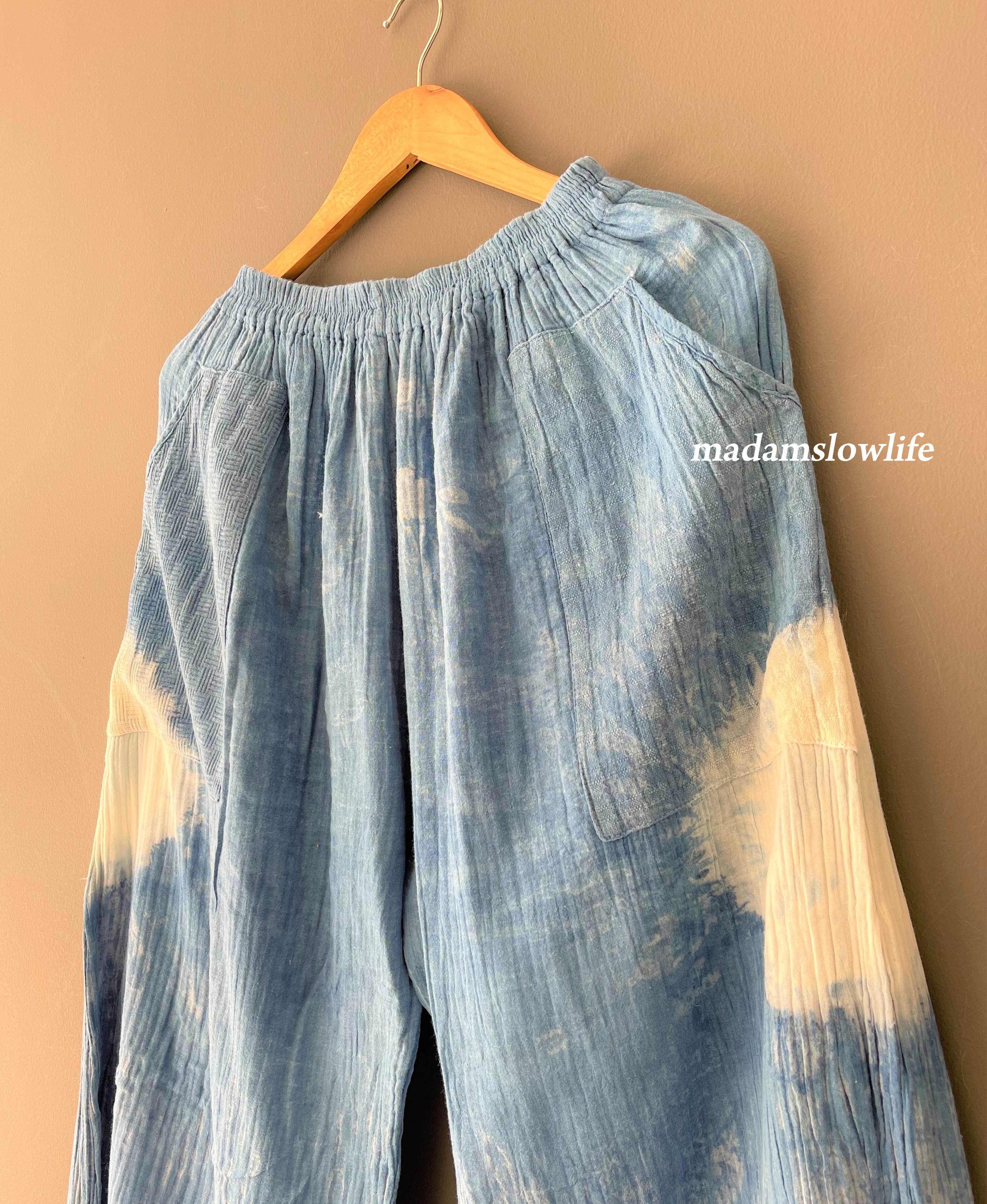 กางเกงขายาว มัดย้อมสีปลอดสารพิษ ฟรีไซต์