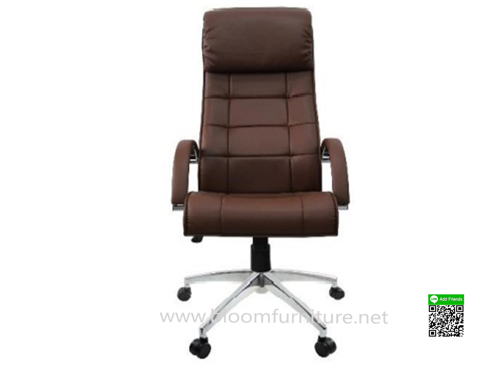 เก้าอี้ผู้บริหารพนักพิงสูง เพิ่มหมอนรองศรีษะ นั่งสบาย ขนาด 62x73x127 ซม.