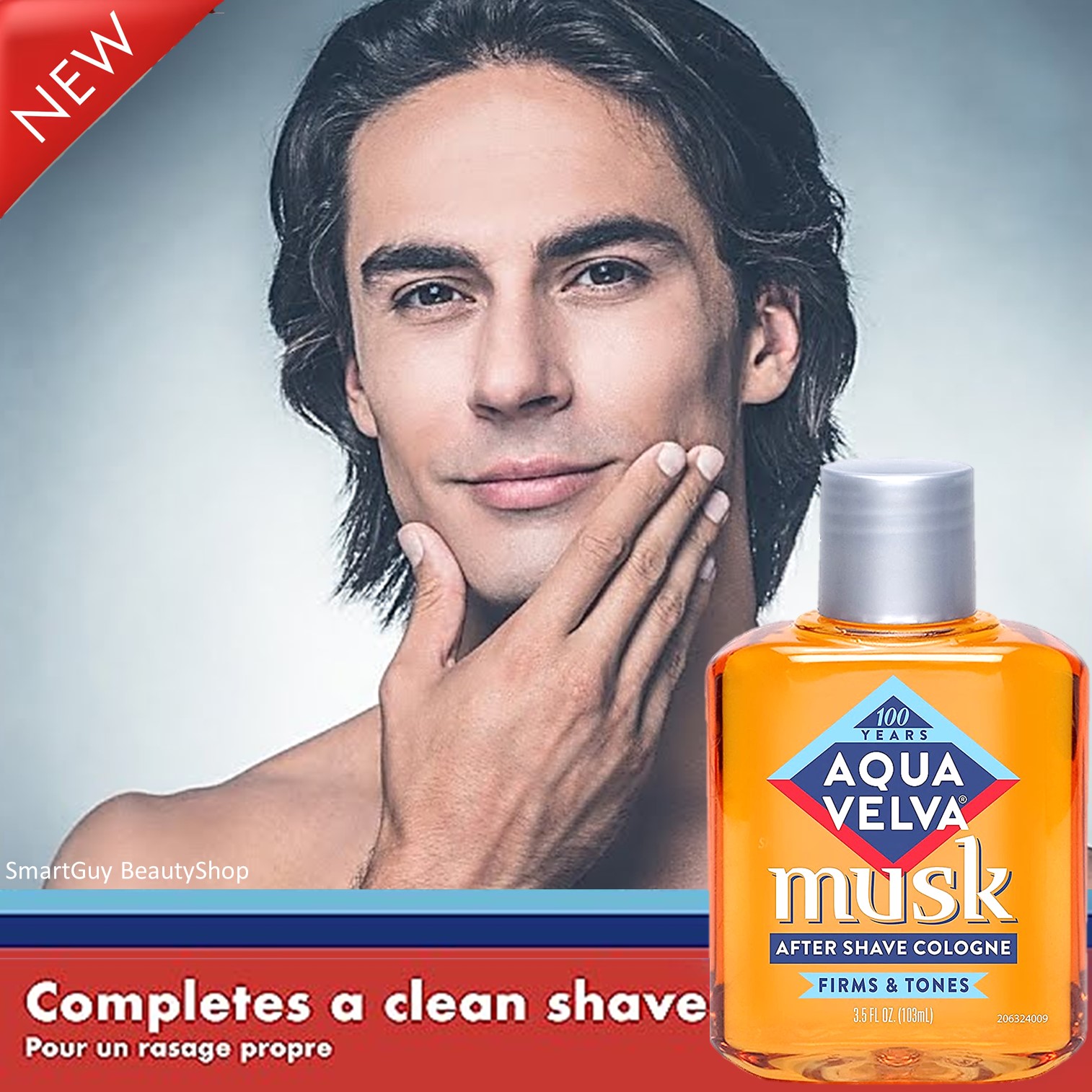 Aqua Velva MUSK After Shave Cologne ผลิตภัณฑ์บำรุงผิวหน้าหลังการโกนหนวดสูตรพิเศษจากต่างประเทศของแท้พร้อมส่ง