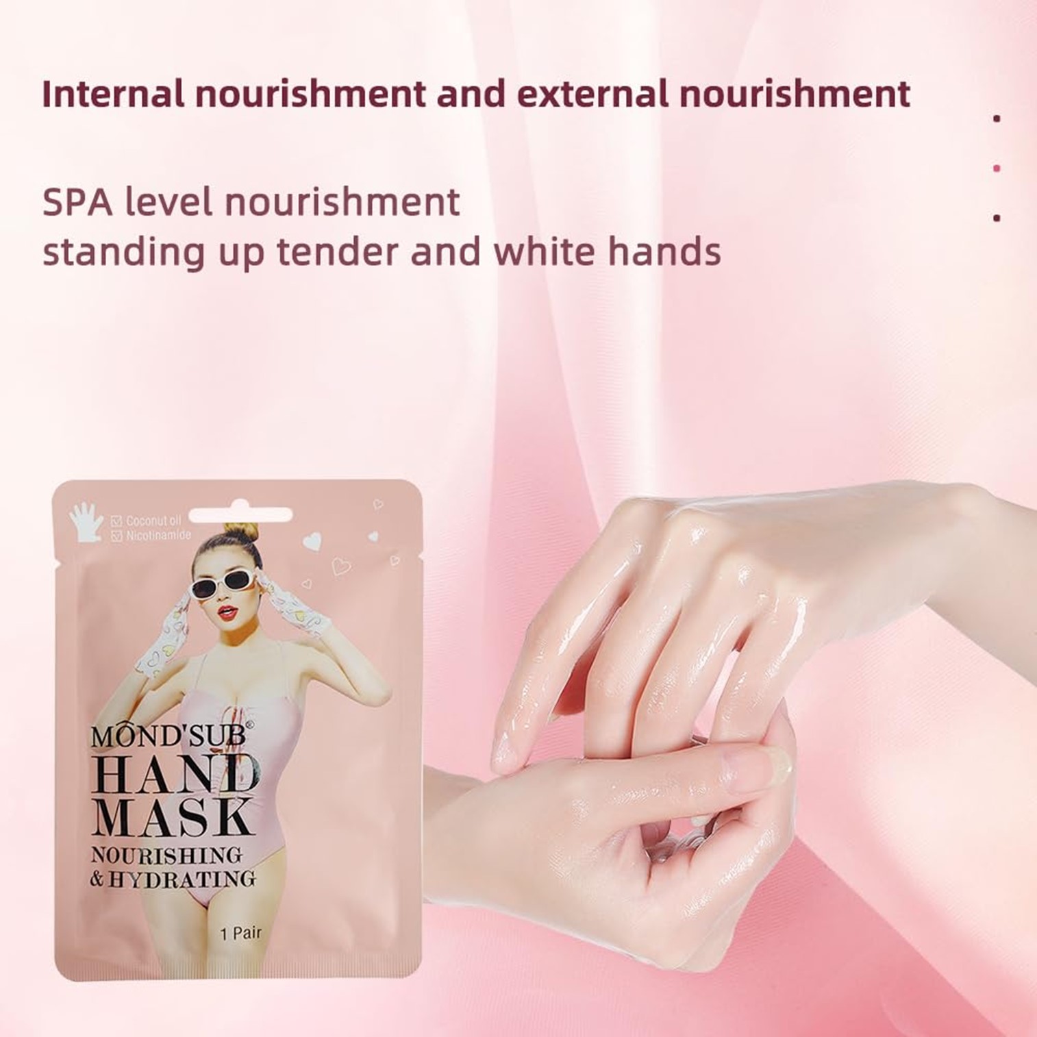 Mond’Sub Hand Mask Brighten&Moisturizing 3Pack ผลิตภัณฑ์มาส์คบำรุงผิวเนียนนุ่มกระจ่างใสสำหรับฝ่ามือสูตรพิเศษจากต่างประเทศของแท้พร้อมส่ง