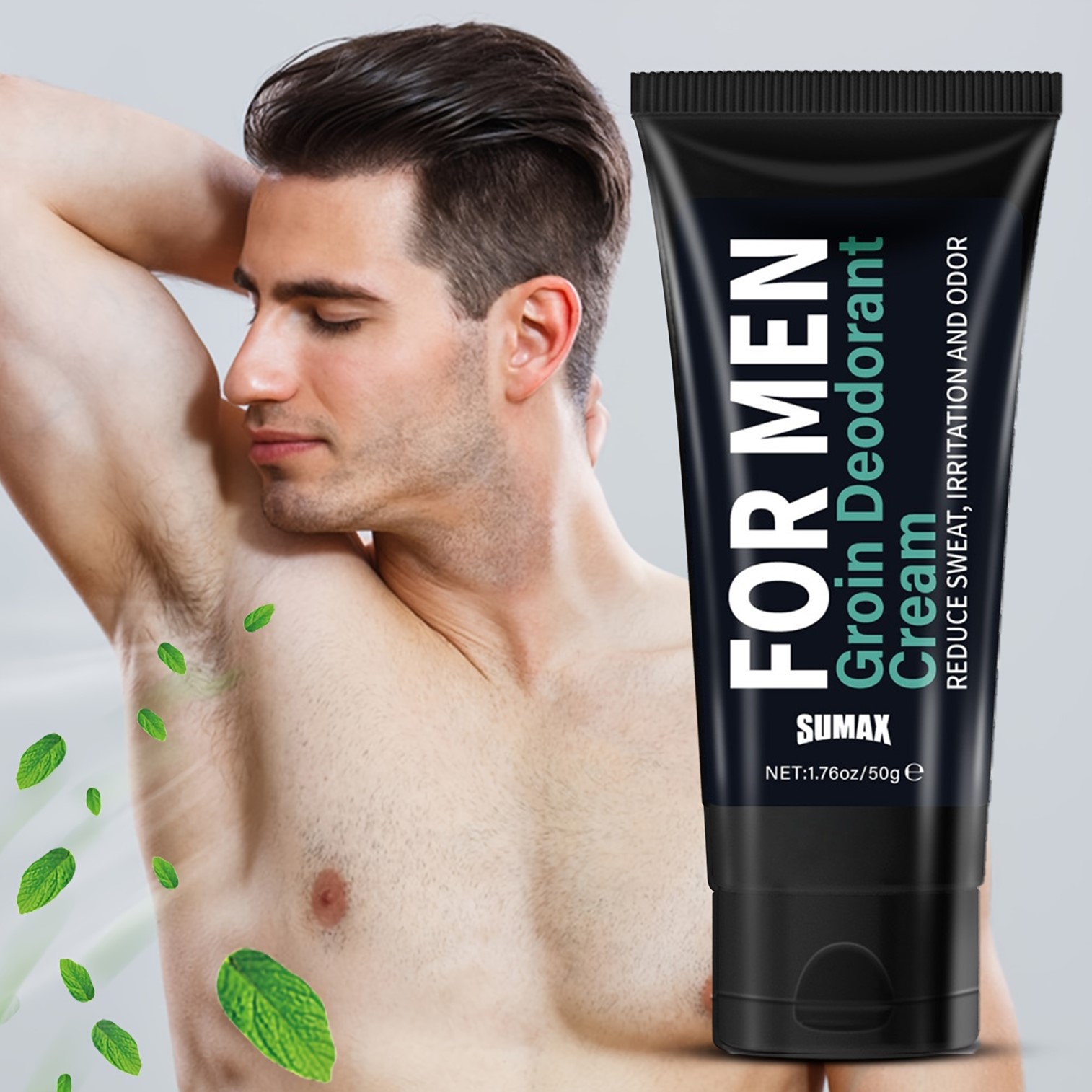 Sumax for men froin deodorant cream 50g ผลิตภัณฑ์ระงับกลิ่นบริเวณจุดซ่อนเร้นสำหรับผู้ชายเสริมความมั่นใจได้นานตลอดวัน