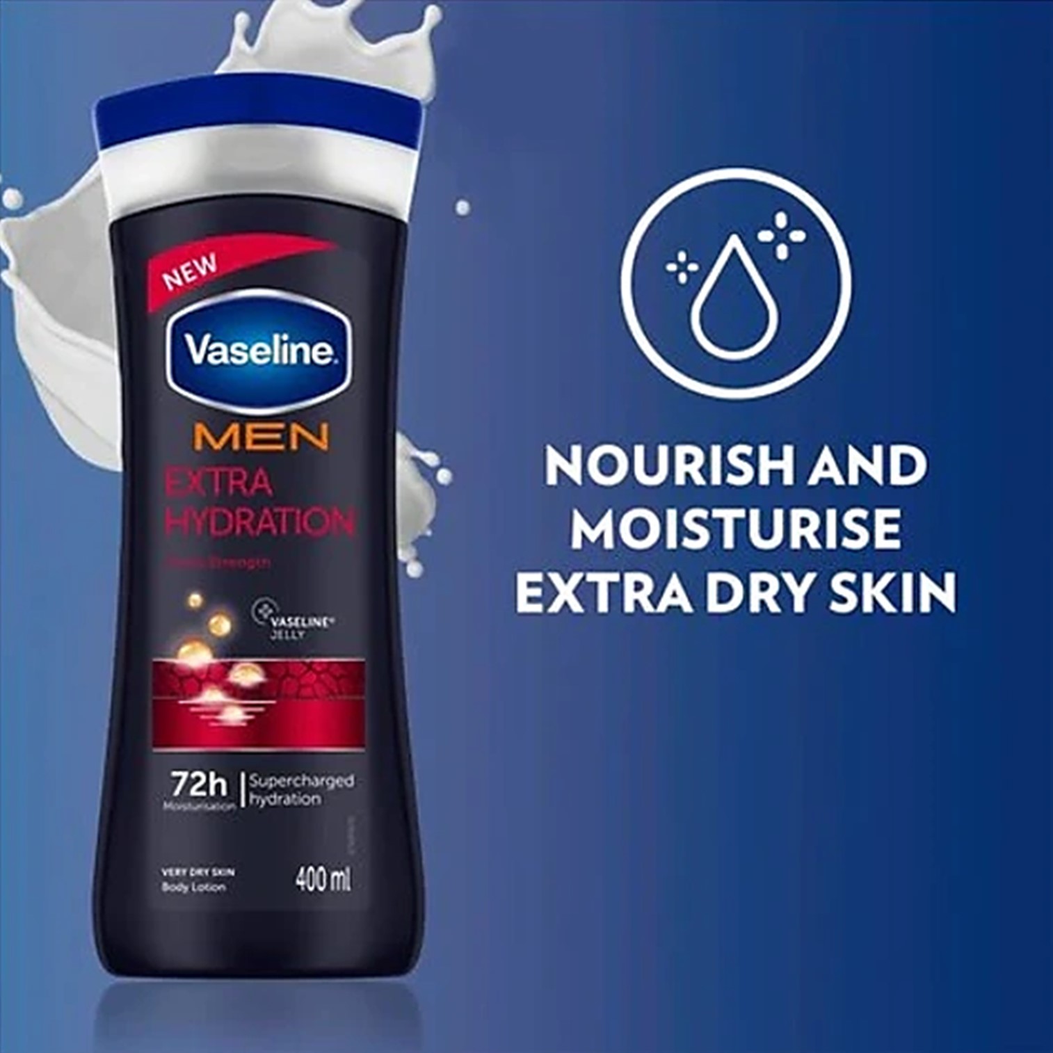 Vaseline MEN Extra Hydration Body Lotion 400ml ผลิตภัณฑ์บำรุงผิวกายสูตรพิเศษสำหรับผู้ชายสินค้านำเข้าจากออสเตรเลียรับประกันของแท้พร้อมส่ง