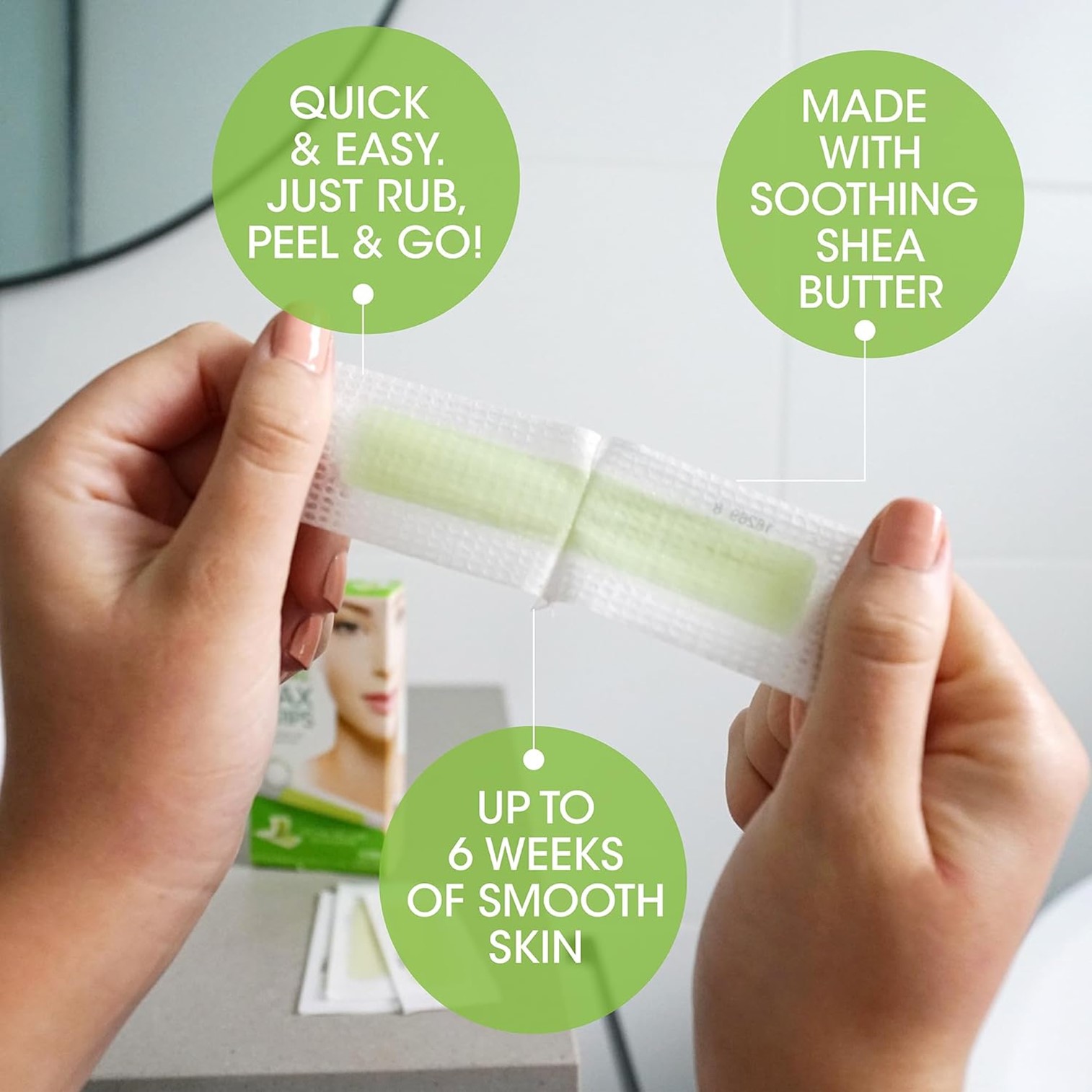 Nads Hair Removal Facial Wax Strips ผลิตภัณฑ์กำจัดขนสูตรอ่อนโยนสำหรับใบหน้าสินค้านำเข้าจากออสเตรเลียของแท้พร้อมส่ง