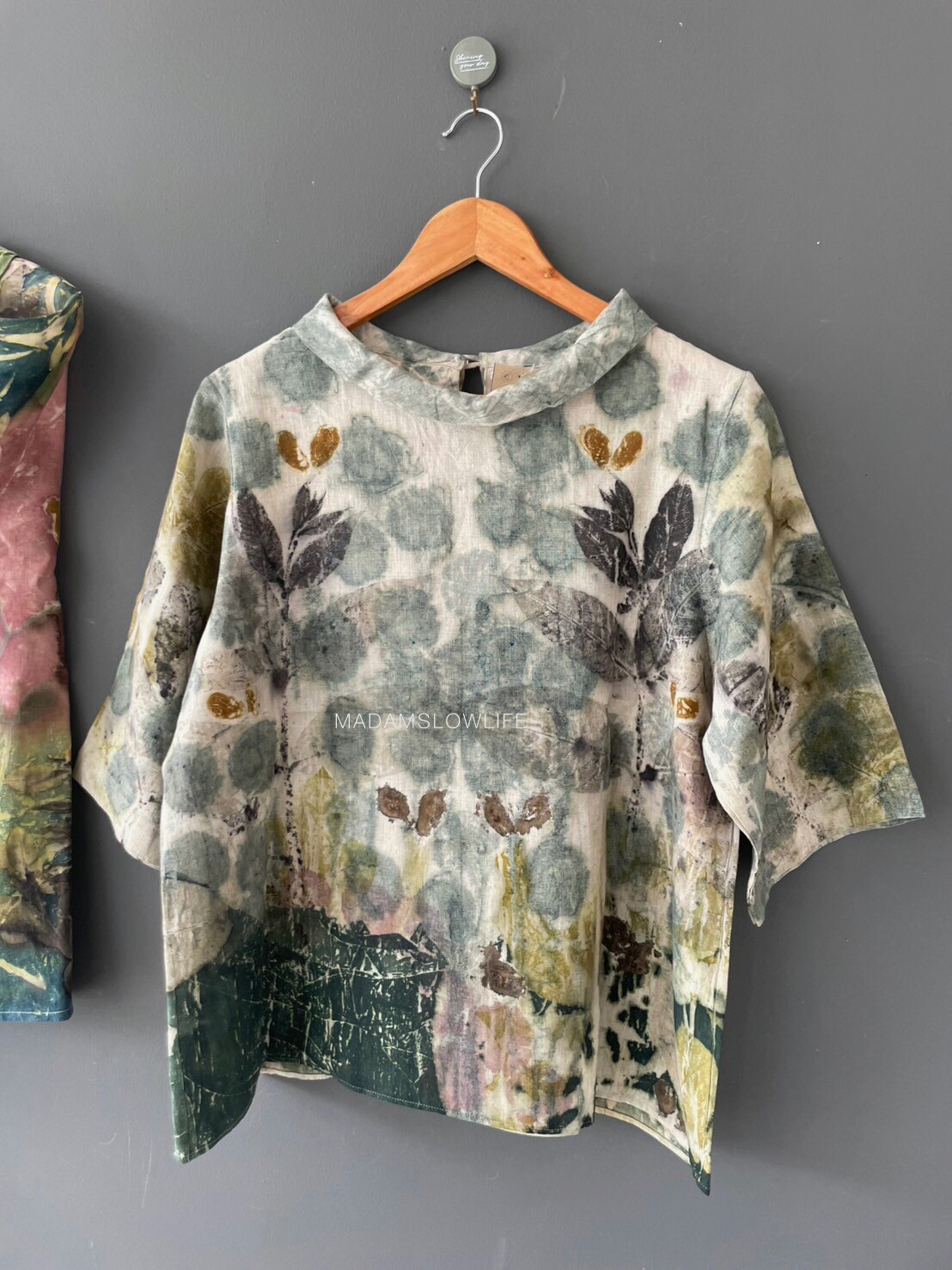 เสื้อลินิน ECO Print Size อก 44 นิ้ว