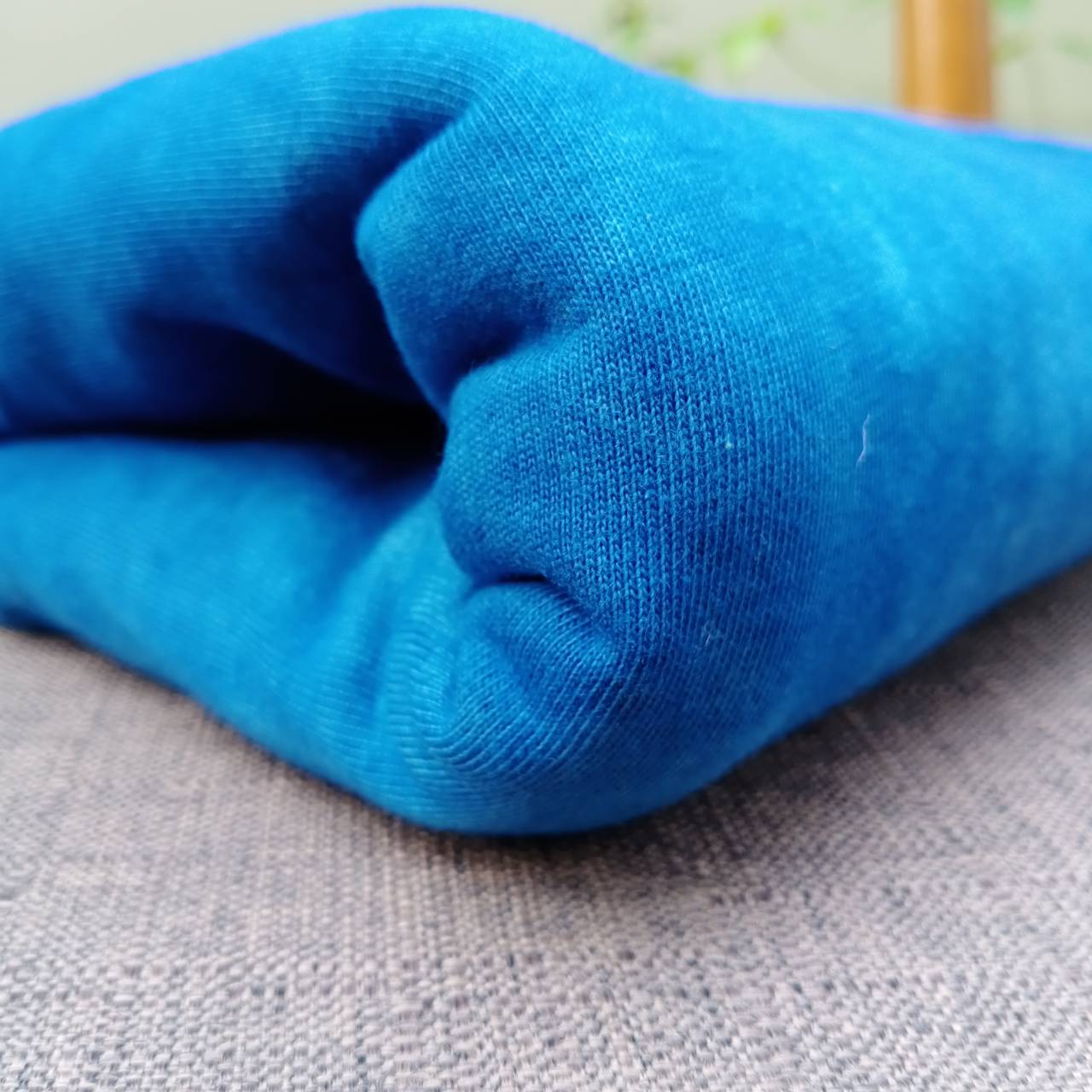 ผ้ายืดออแกนิคคอตตอน ย้อมครามธรรมชาติ กว้าง115 ยาว 2เมตร