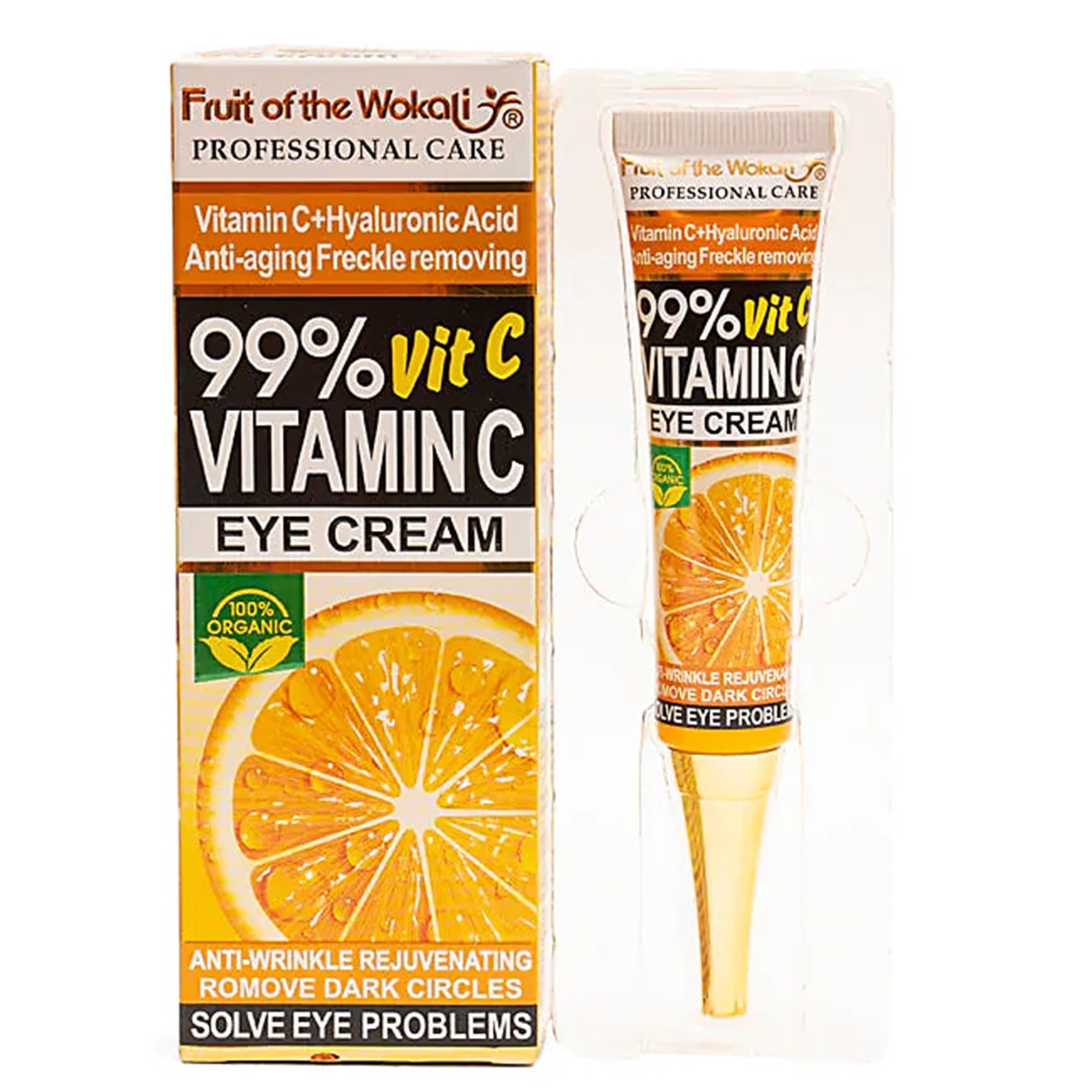 Wokali 99% Vitamin C Eye Cream 50ml ผลิตภัณฑ์บำรุงผิวรอบดวงตาสูตรพิเศษจากสารสกัดธรรมชาติสินค้านำเข้าจากต่างประเทศของแท้พร้อมส่ง