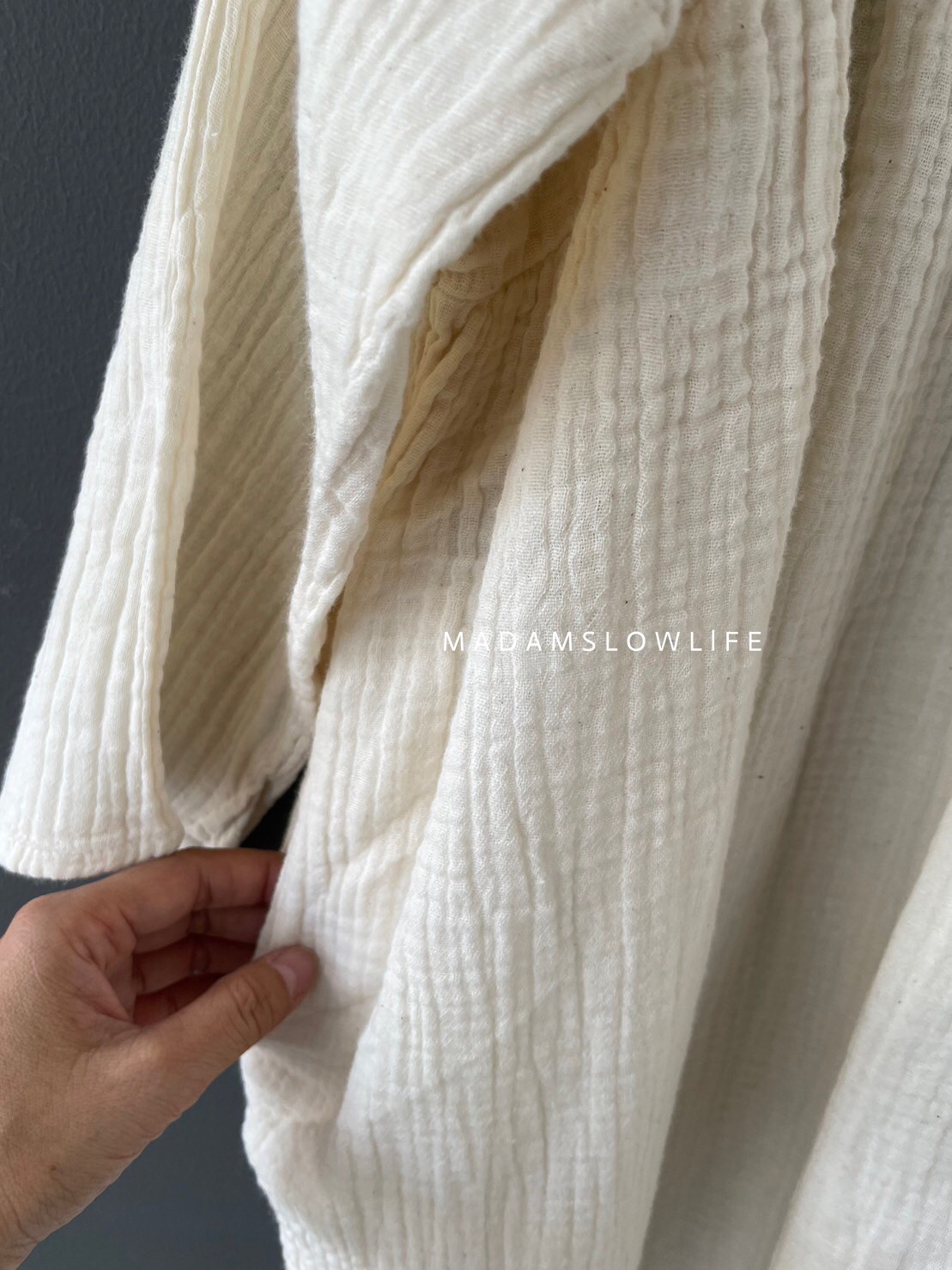 ชุดแซกยาวสีครีม off white Size F