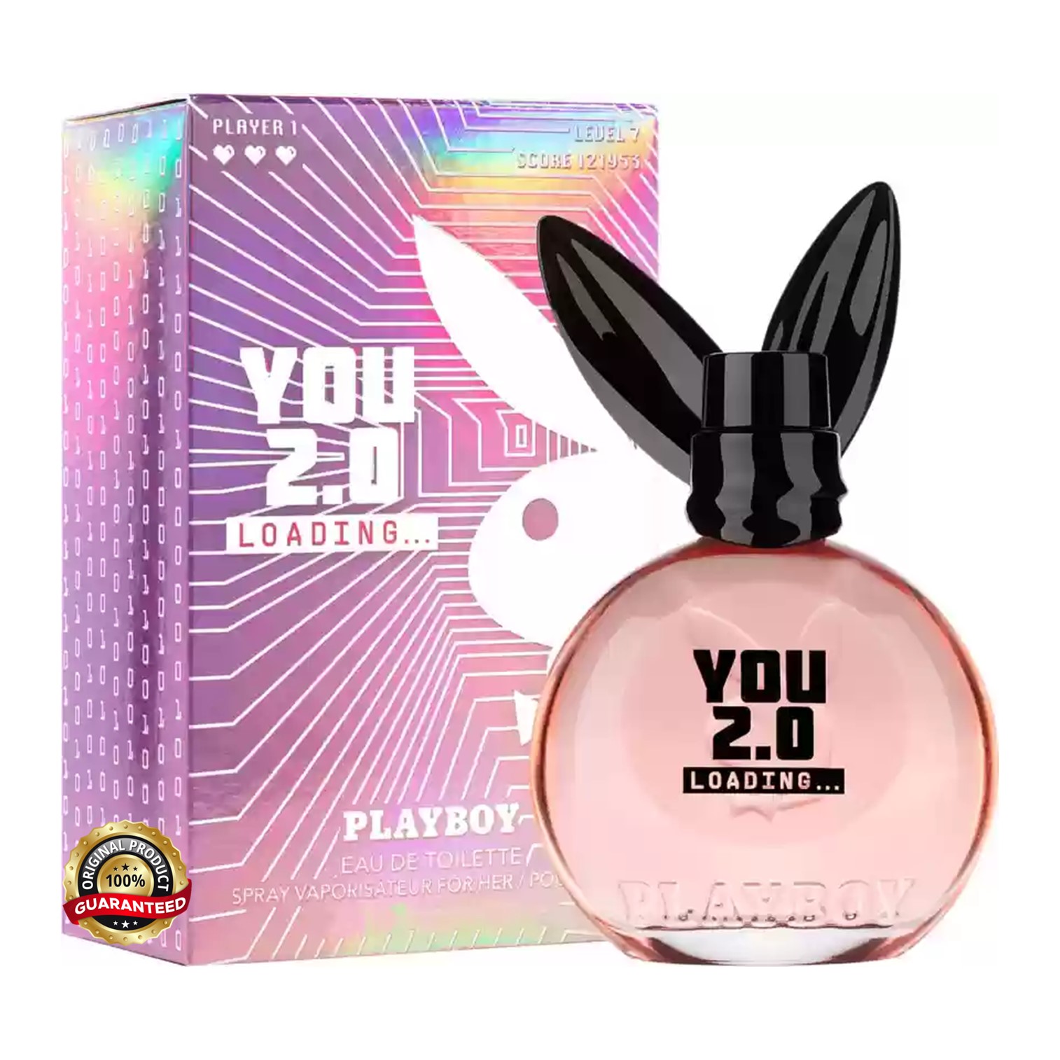 Playboy You 2.0 Loading Eau de Toilette 60ml For Her น้ำหอมลิขสิทธิ์แท้กลิ่นใหม่ล่าสุดรุ่นพิเศษจากเพลย์บอยสินค้านำเข้าจากต่างประเทศพร้อมส่ง