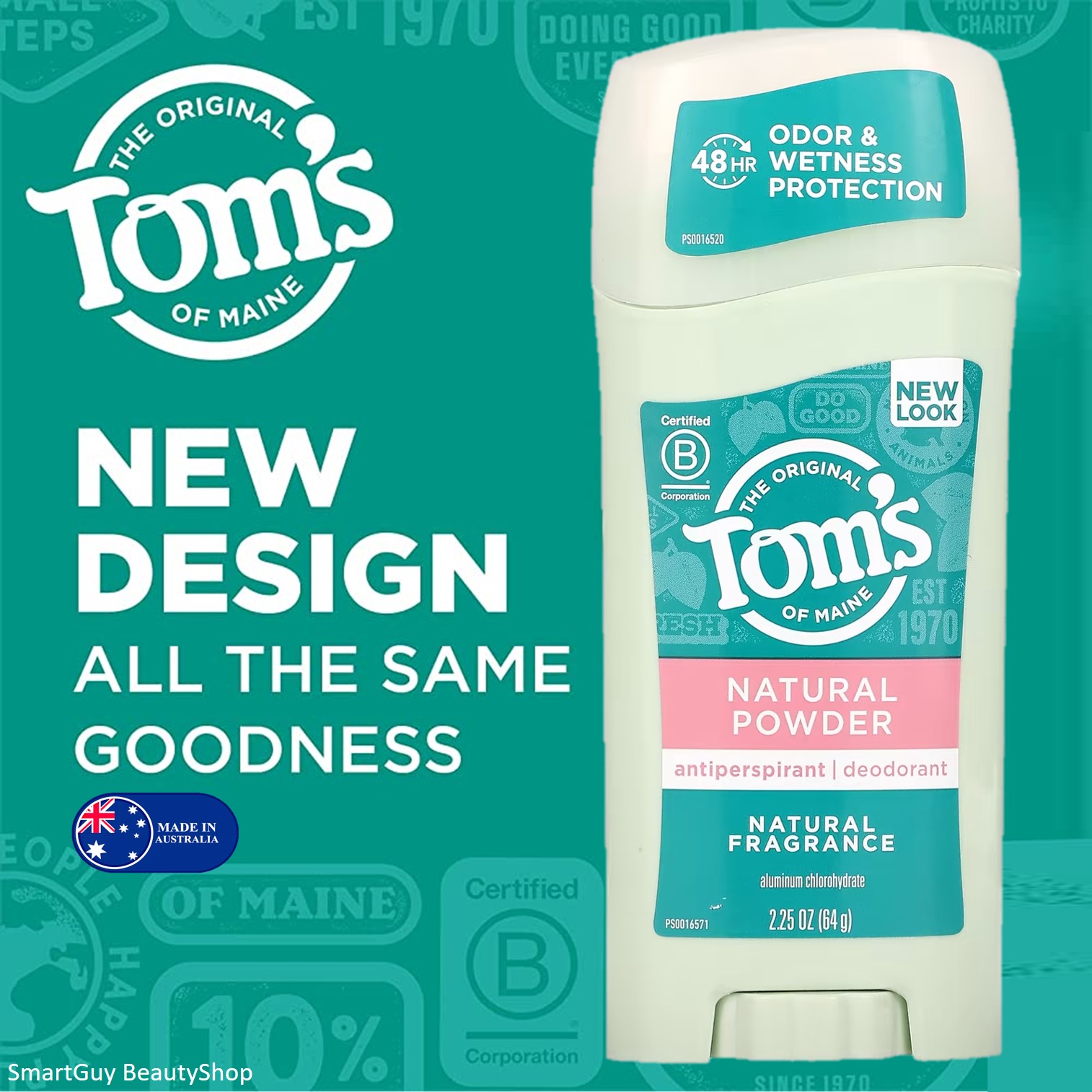 Tom’s of Maine Antiperspirant Deodorant Natural Powder 64g ผลิตภัณฑ์ระงับกลิ่นใต้วงแขนแบบแท่งสติ๊กสูตรอ่อนโยนสำหรับผู้หญิงสินค้านำเข้าจากออสเตรเลียพร้อมส่ง