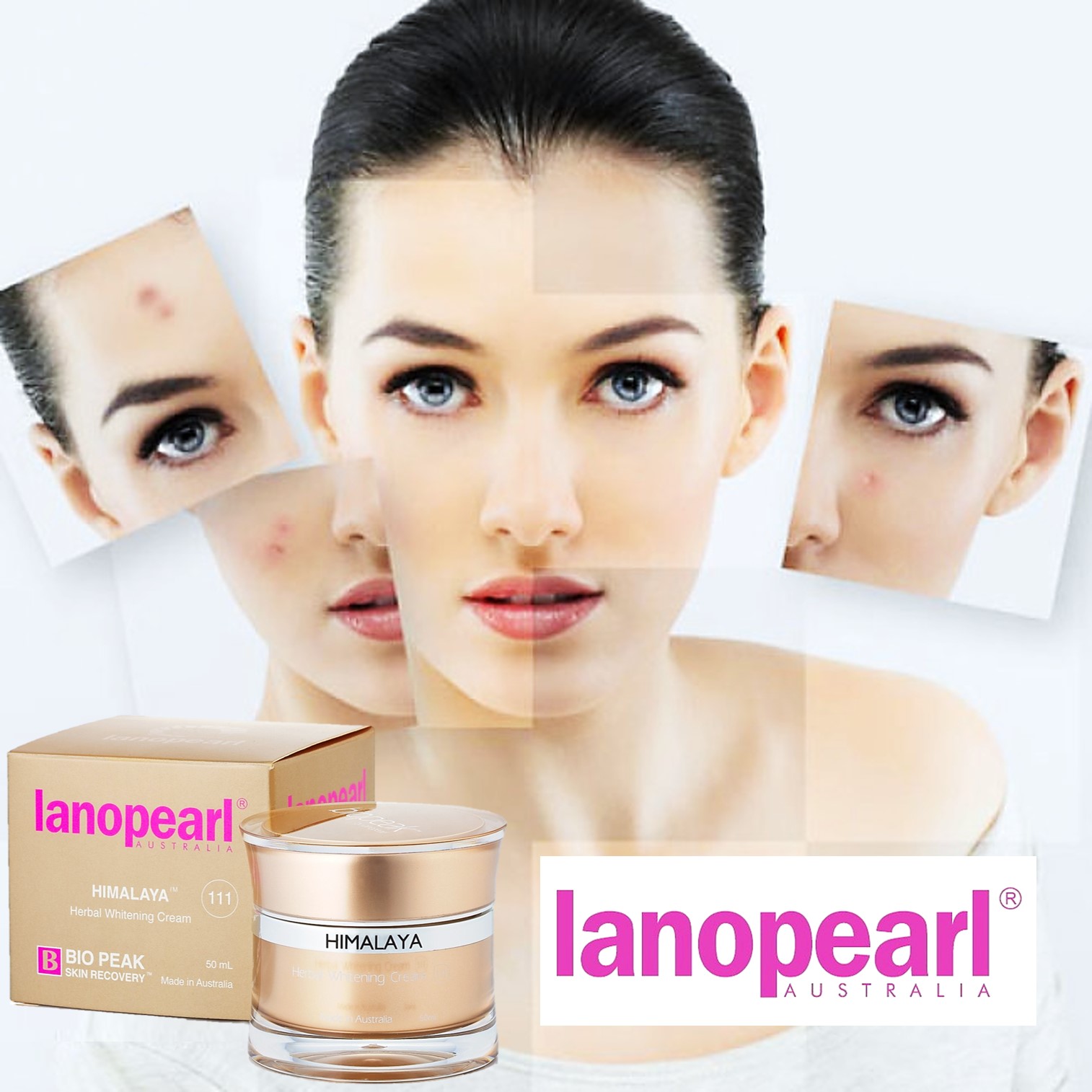 Lanopearl Himalaya Herbal Whitening Cream 50ml. ครีมบำรุงผิวหน้าสูตรพรีเมี่ยมจากวิตามินสารสกัดธรรมชาติมากมายช่วยปรับผิวหน้าตึงกระชับกระจ่างใสย้อนวัยผิวหน้าสูตรเข้มข้นสินค้านำเข้ารับประกันของแท้จากออสเตรเลีย
