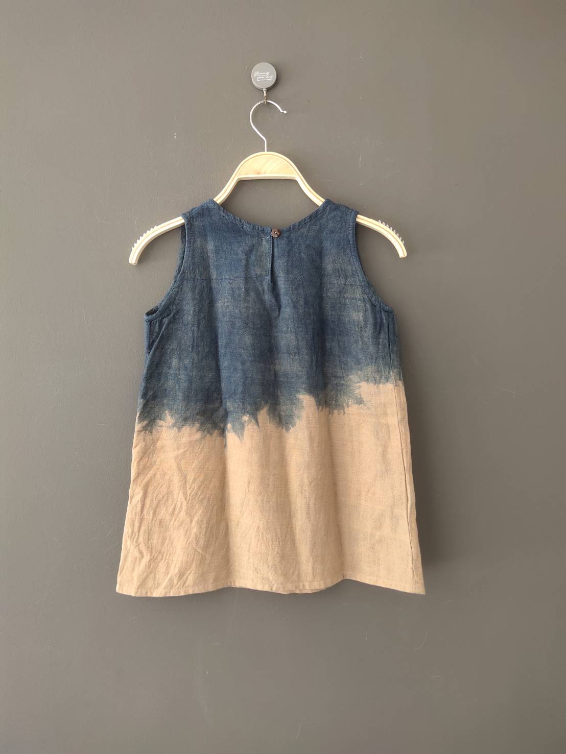 ชุดแซกเด็กระบายอก Size:130 cm ผ้าทอมือย้อมธรรมชาติ