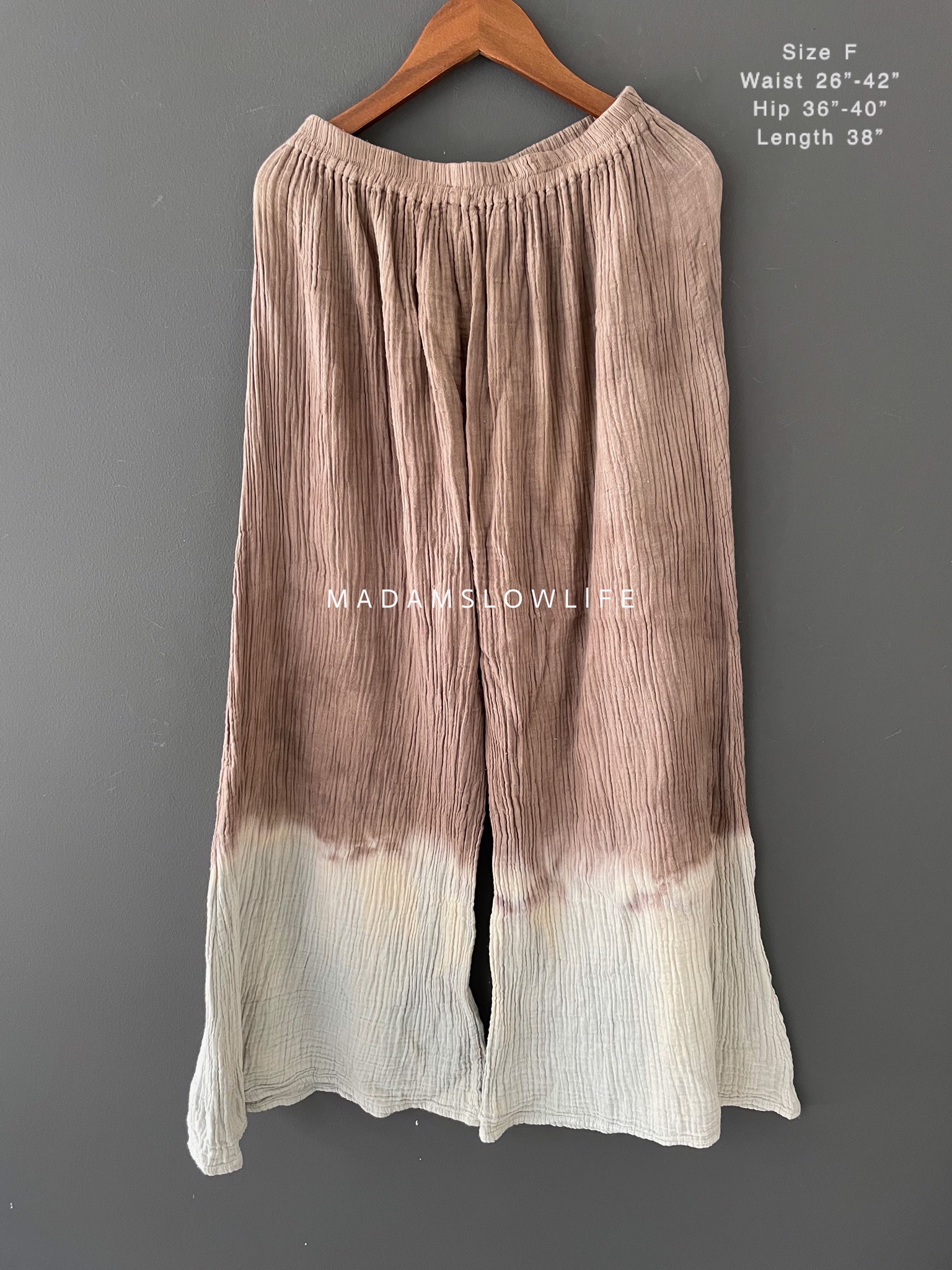 กางเกงขายาว มัดย้อมสีปลอดสารพิษ ฟรีไซต์