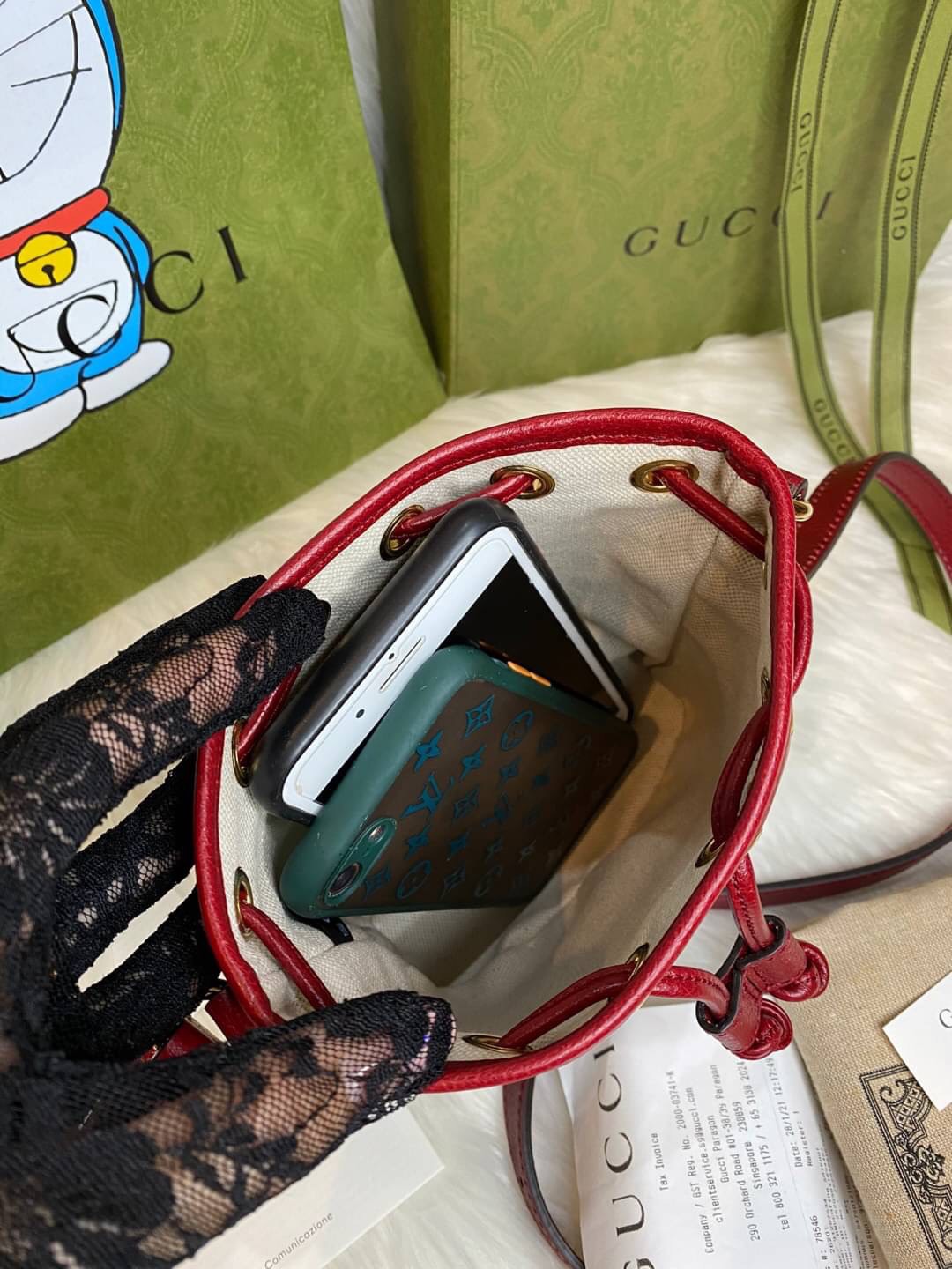 Gucci Doraemon x Mini Bucket Bag