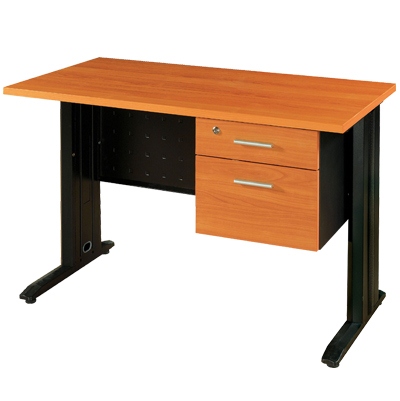 โต๊ะทำงาน 2 ลิ้นชักขวา ขาเหล็ก บังตาเหล็ก ขนาด : W 120.0 x D 60.0 x H 75.0 CM.