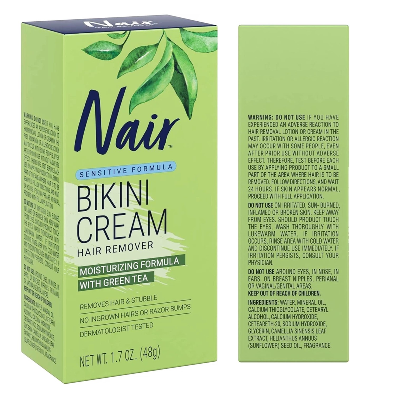 Nair Sensitive Formula Bikini Cream 48g ครีมกำจัดขนบริเวณผิวอ่อนโยนสูตรพิเศษสำหรับผิวบอบบางแพ้ง่ายของแท้พร้อมส่ง