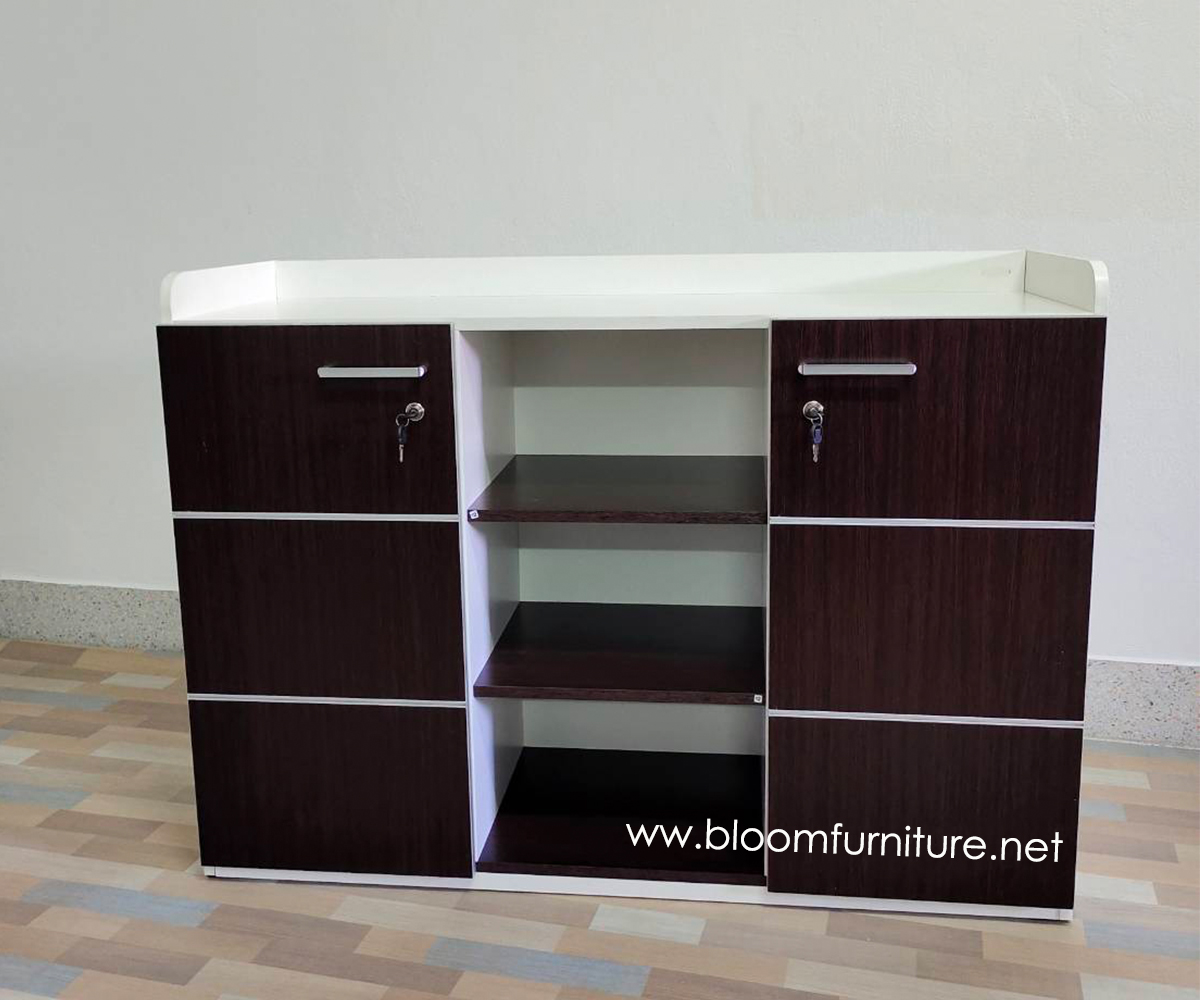 ตู้เก็บเอกสารสีขาวผิวเมลามีน Prelude ขนาด 120x40x89 ซม.