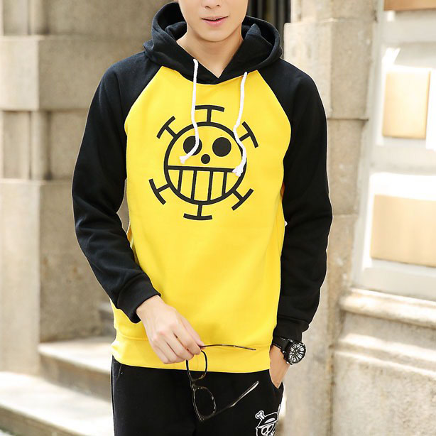 เสื้อฮู้ดวันพีช ลอว์ (รุ่นหนาเชือกขาว)