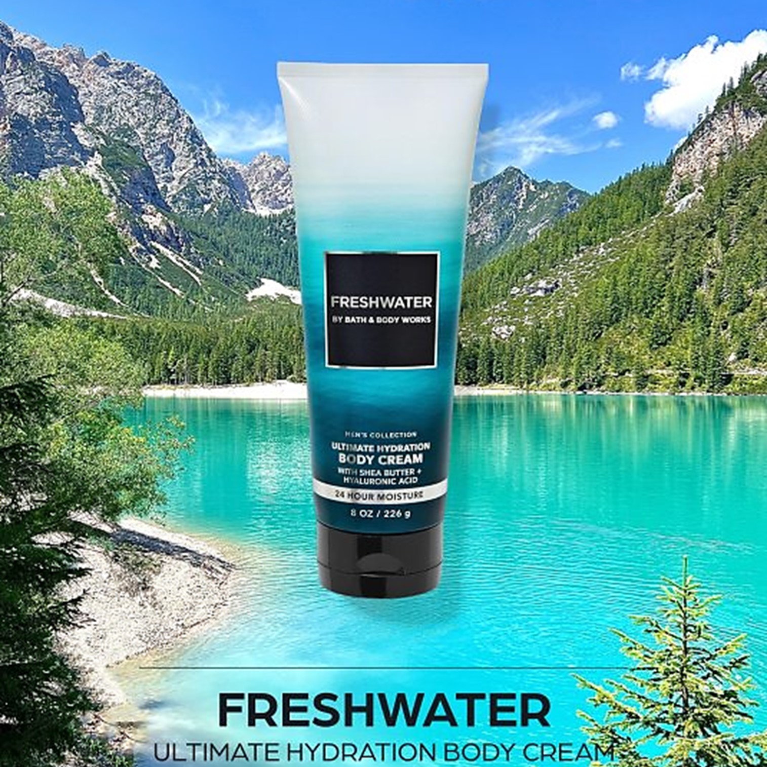 Bath And Body Works FreshWater Ultimate Hydration Body Cream 226ml โลชั่นน้ำหอมผู้ชายกลิ่นหอมเซ็กซี่หรูหราสินค้ารับประกันของแท้พร้อมส่ง