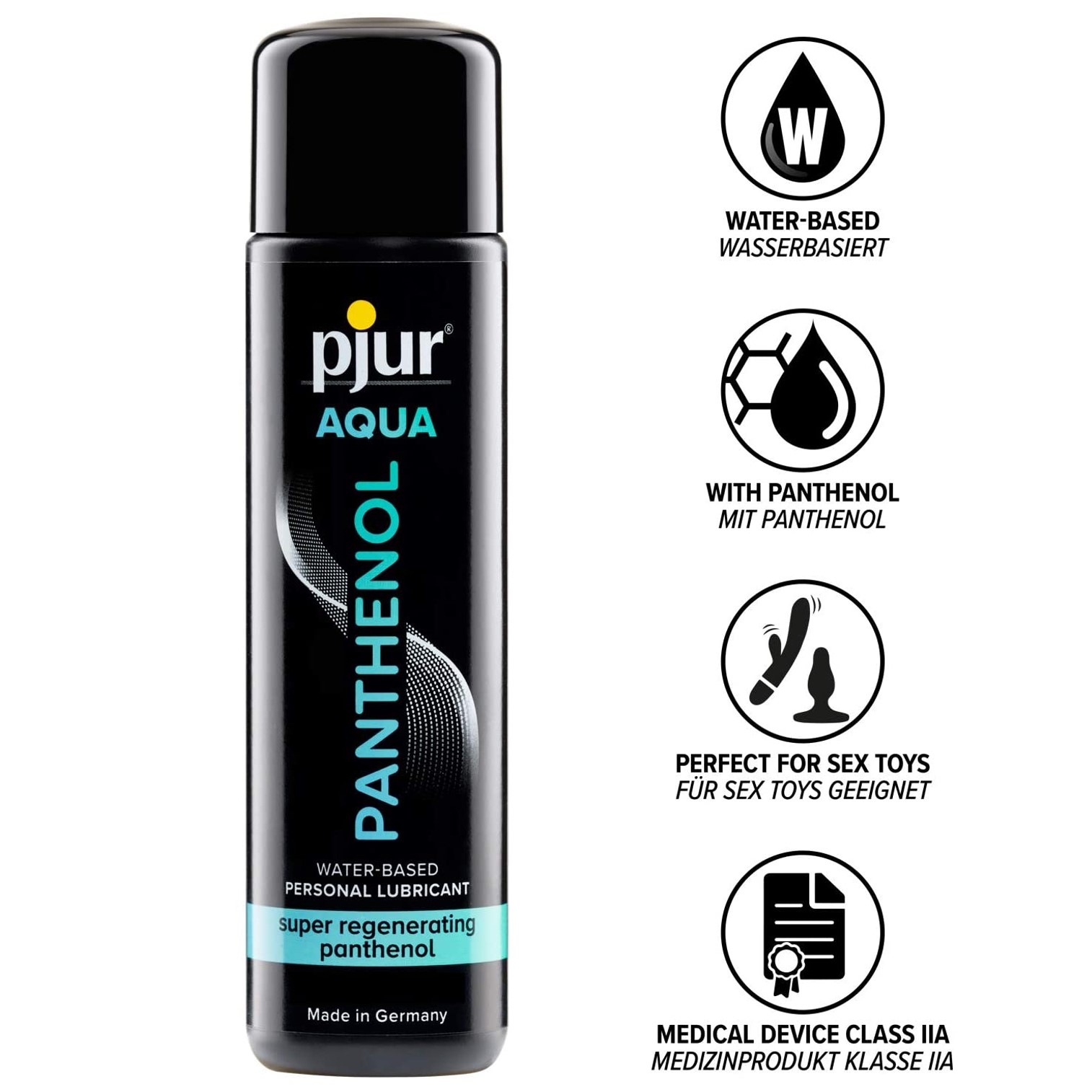 Pjur AQUA Panthenol Water Based Personal Lubricant 100ml เจลหล่อลื่นสูตรน้ำบางเบารุ่นพิเศษสินค้านำเข้าจากต่างประเทศพร้อมส่ง