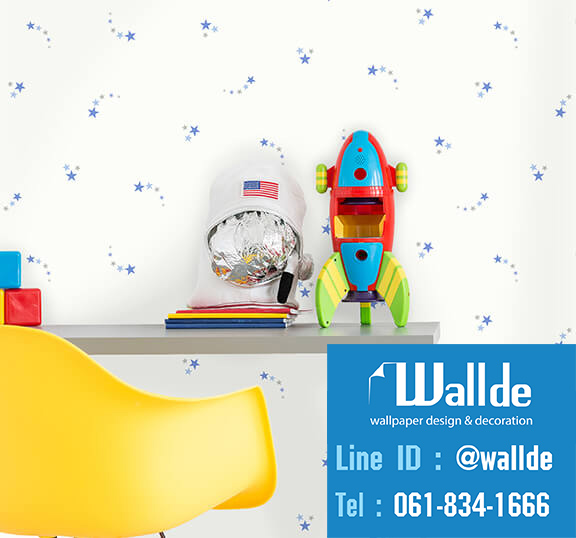 วอลเปเปอร์ห้องเด็ก วอลเปอร์ลายการ์ตูน ลายดาว