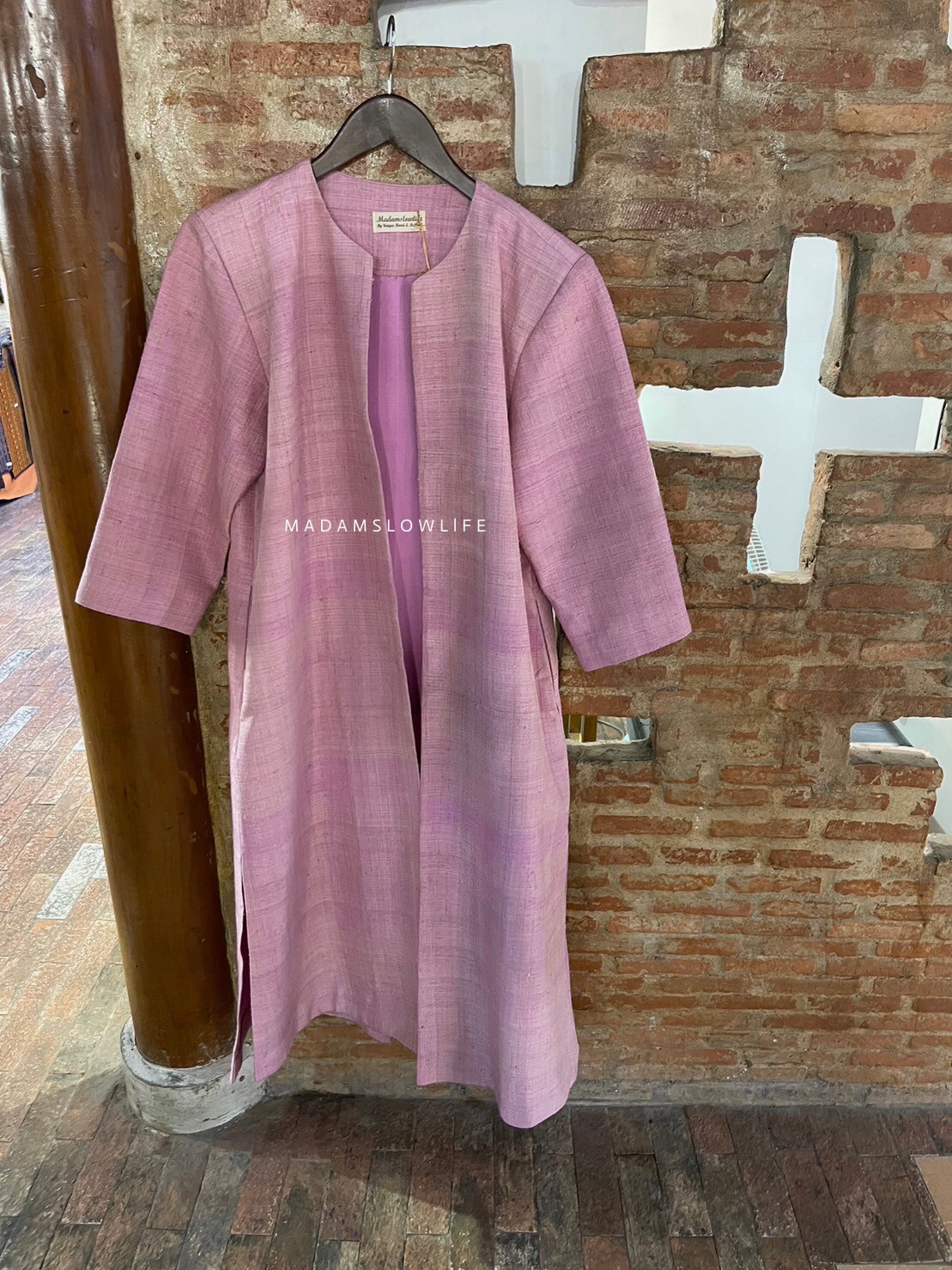 ชุดเสื้อคลุมยาวผ้าไหม