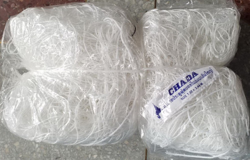 ตาข่ายประตู ฟุตบอล 11 คน chada รุ่น เส้น เล็ก, ใหญ่, ใหญ่พิเศษ, แดง, คูลาลอน (เฉพาะตาข่าย) k+n
