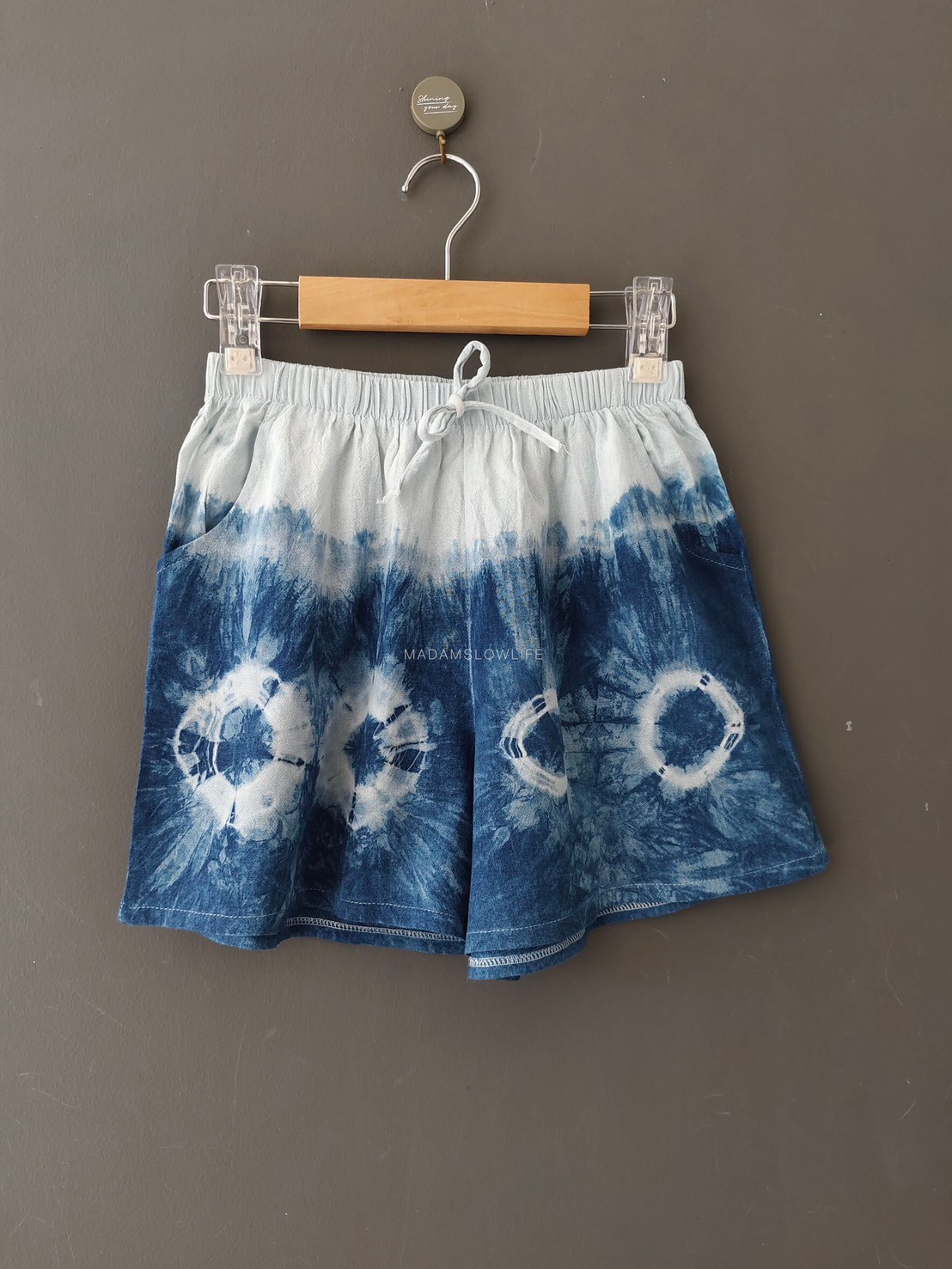 กางเกงขาสั้น Size: F มัดย้อมครามธรรมชาติ