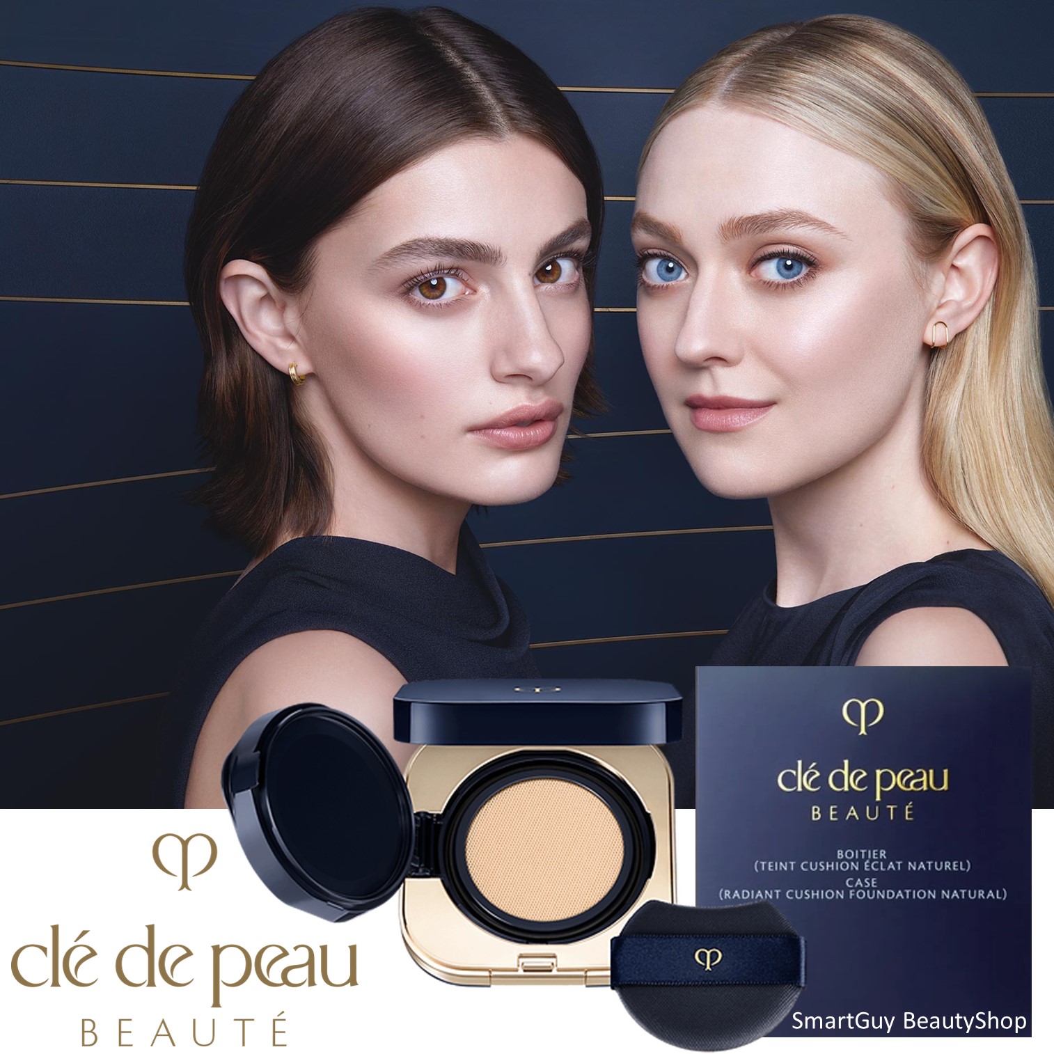 Cle De Peau Beaute TEINT CUSHION ÉCLAT NATUREL RADIANT CUSHION FOUNDATION NATURAL No.10 คุชชั่นรองพื้นเนื้อบางเบาจากญี่ปุ่นสูตรพิเศษปกปิดลดริ้วรอยและกันแดดในขั้นตอนเดียว