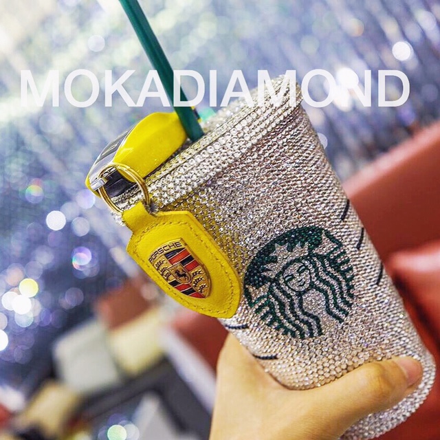 แก้วสตาร์บัคติดเพชร by Moka Diamond