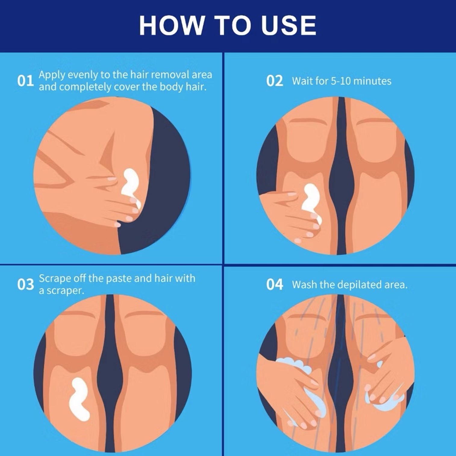 Ruoall Men’s Hair Removal Cream With Aloe Vera 200ml ผลิตภัณฑ์ครีมกำจัดขนสำหรับผิวกายและจุดซ่อนเร้นสูตรพิเศษสำหรับผู้ชาย