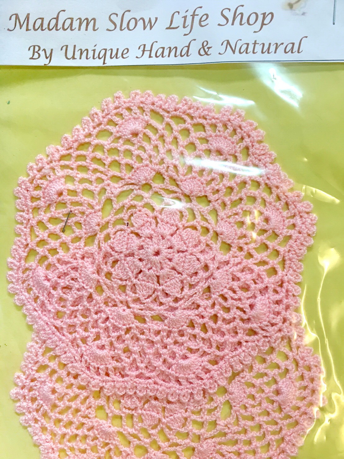 ที่รองแก้ว รองแจกัน ประดับโครเชต์ Crochet C15