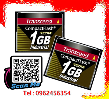 TransCend, Compact Flash Card, CF Card,1Gb,Ultra CF,Industrial Grade,Industrial Temp,TS1GCF100I