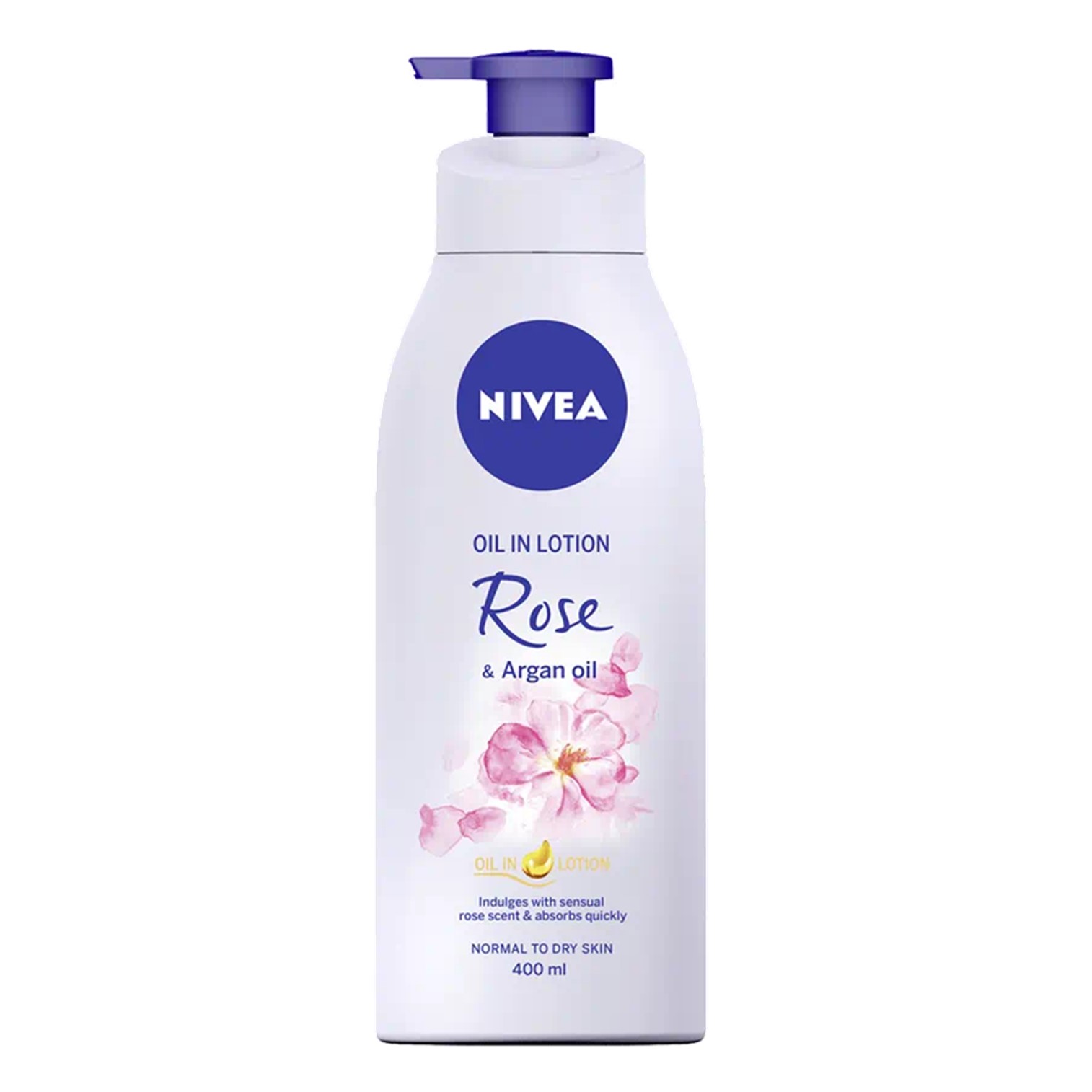 NIVEA OIL IN LOTION ROSE & ARGAN OIL 400ML โลชั่นบำรุงผิวกายเพิ่มความชุ่มชื้นผิวแลดูอ่อนกว่าวัยสูตรพิเศษสินค้านำเข้าจากออสเตรเลียพร้อมส่ง