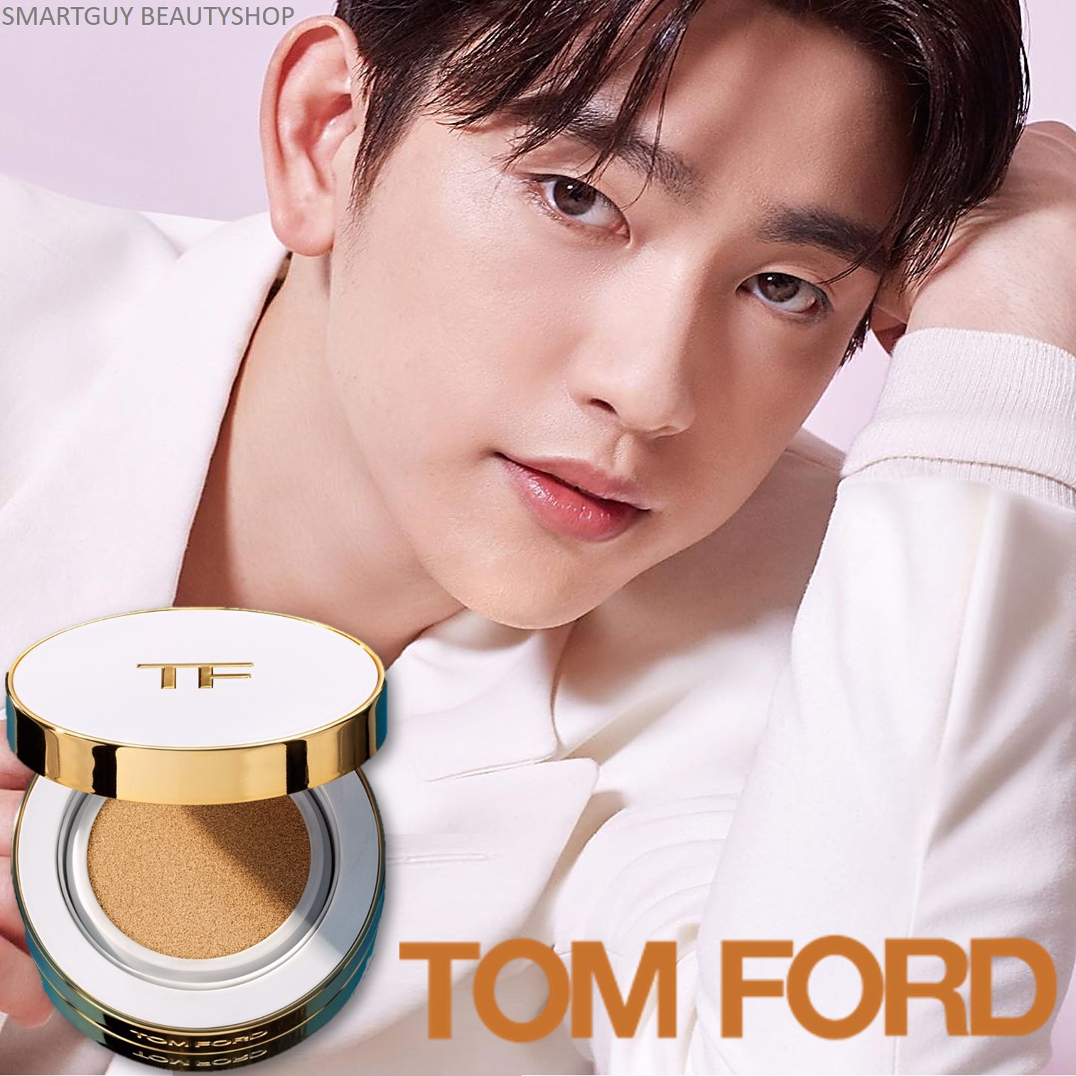 TOM FORD SOEIL Glow Tone Up Foundation SPF40 PA++++ Hydrating Cushion 12g ครีมรองพื้นกันแดดสูตรบางเบาเพื่อผิวหน้าแลดูเนียนใสเป็นธรรมชาติ