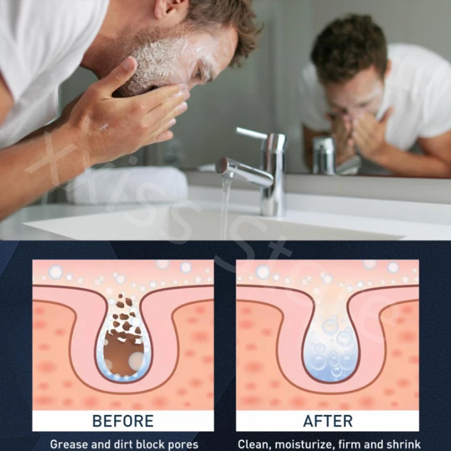 Z:SEA Men's Rejuvenating Whitening Hydrating Moisturizing Cleanser 120g คลีนซิ่งโฟมทำความสะอาดผิวหน้าสูตรพิเศษสำหรับผู้ชายสินค้านำเข้าจากต่างประเทศพร้อมส่ง