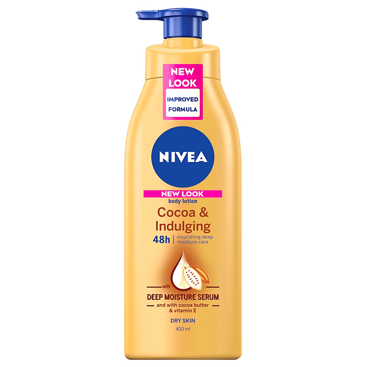 Nivea Cocoa&Indulging Deep Moisture Serum Body Lotion 400ml โลชั่นบำรุงผิวกายสูตรพิเศษเพื่อผิวชุ่มชื้นสุขภาพดีสินค้านำเข้าจากออสเตรเลียพร้อมส่ง
