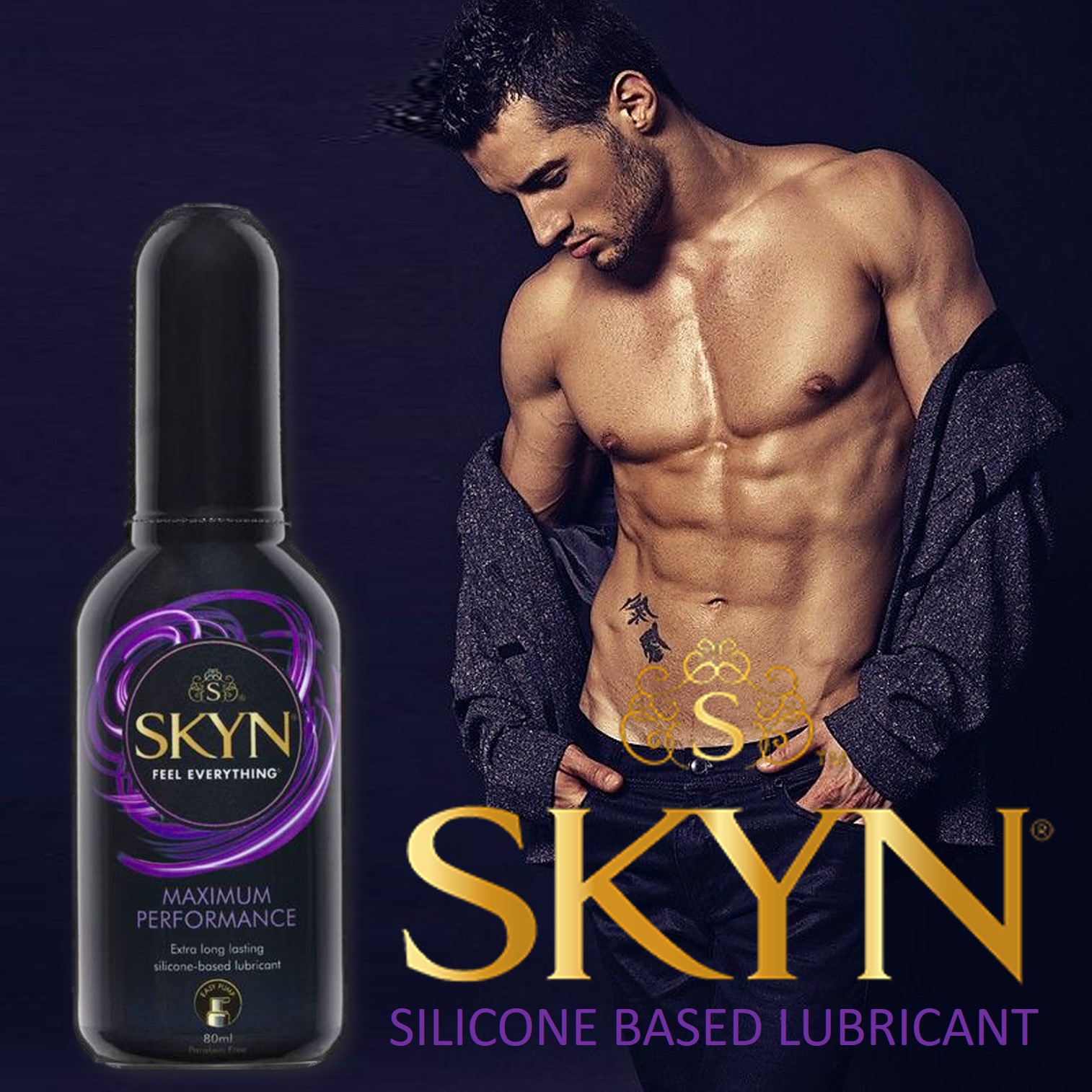 SKYN Maximum Performance Extra Long Lasting Silicone Based Lubricant 80ml ผลิตภัณฑ์เจลหล่อลื่นสูตรพรีเมี่ยมรูปแบบซิลิโคนเนื้อบางเบา สินค้านำเข้าจากต่างประเทศ