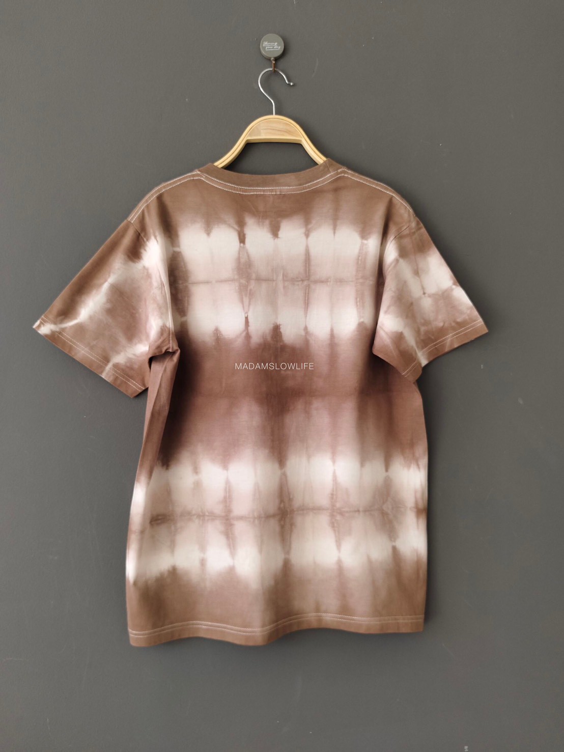 เสื้อยืดผู้ใหญ่ มัดย้อมสีน้ำตาล Size : XS S M L XL 2XL 3XL 4XL 5XL