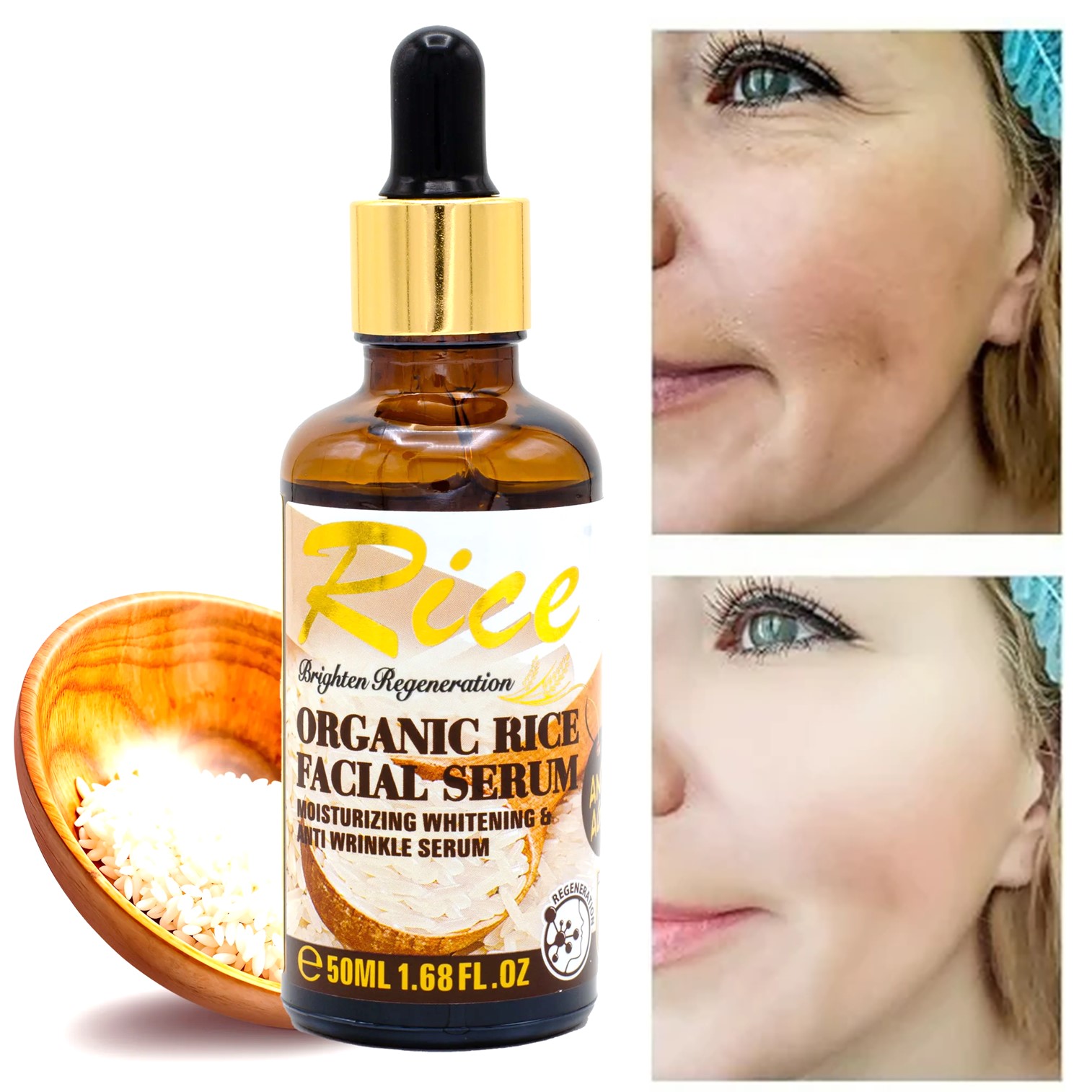 Wokali Organic Rice Facial Serum 50ml ผลิตภัณฑ์เซรั่มบำรุงผิวหน้าสูตรพิเศษจากสารสกัดธรรมชาติสินค้านำเข้าจากต่างประเทศของแท้พร้อมส่ง