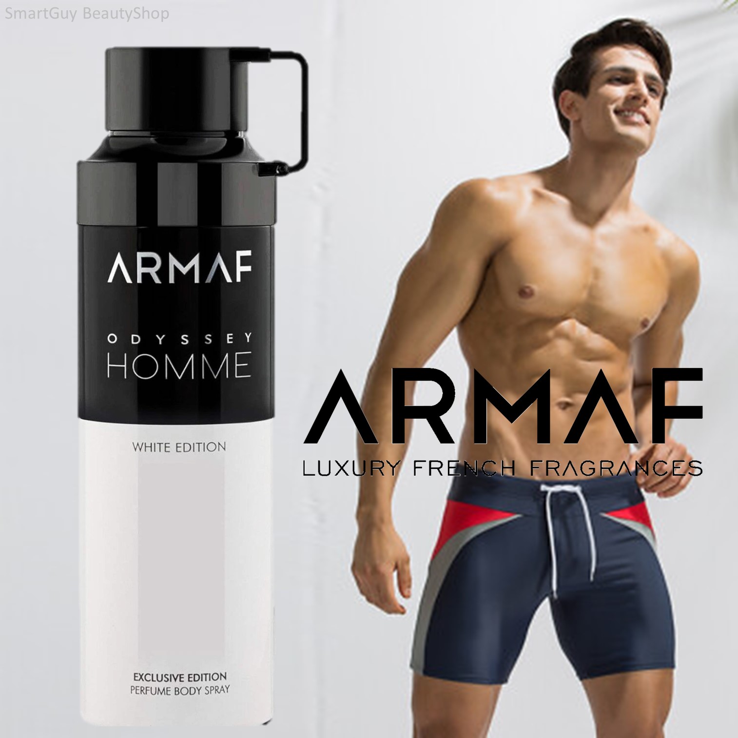 ARMAF ODYSSEY Homme White Edition PERFUME BODY SPRAY FOR MEN 200ML สเปรย์ระงับกลิ่นกายสำหรับผู้ชายกลิ่นหอมสุดพิเศษจากต่างประเทศของแท้พร้อมส่ง