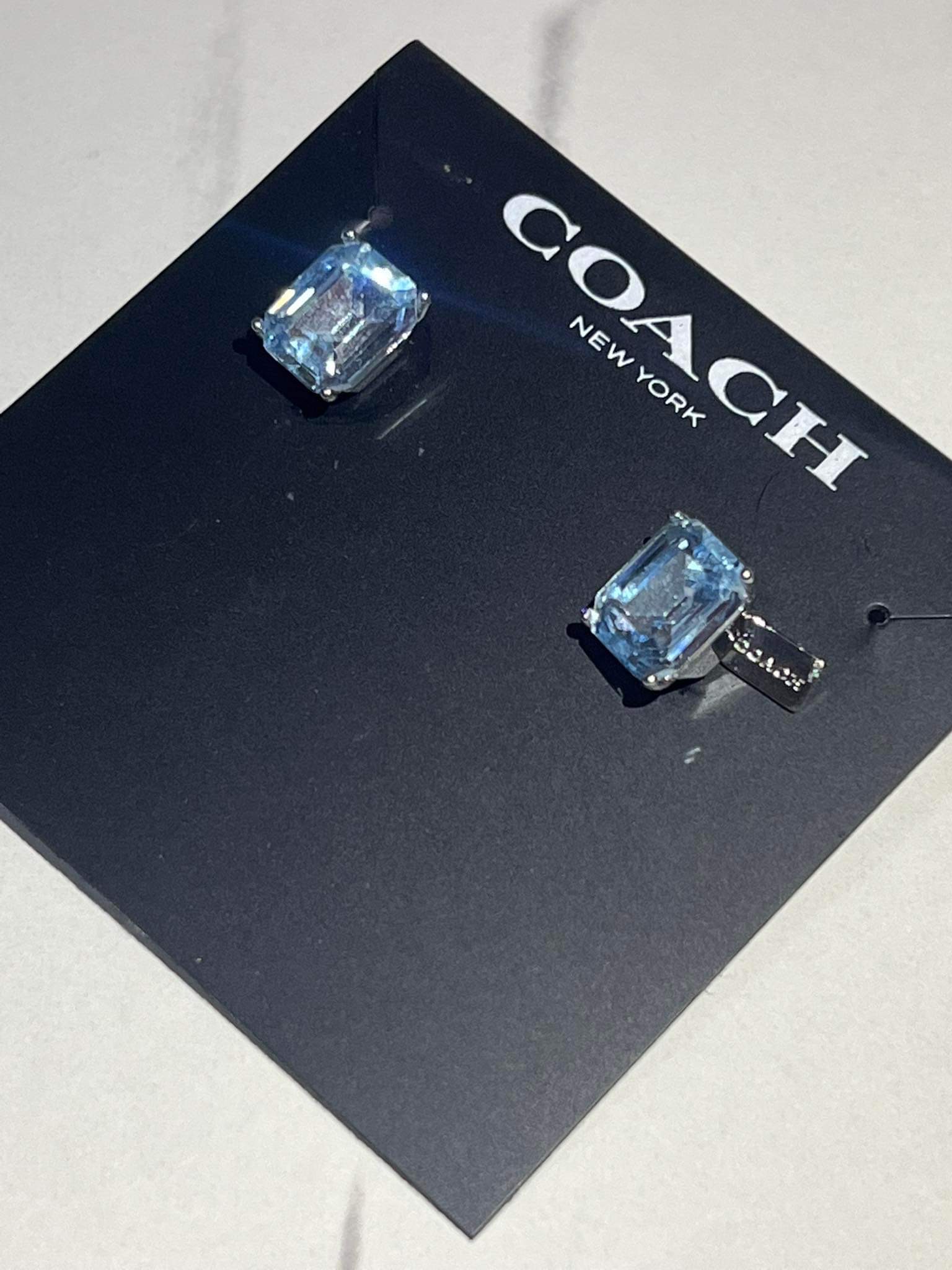 Coach Emerald Cut Stud Earring