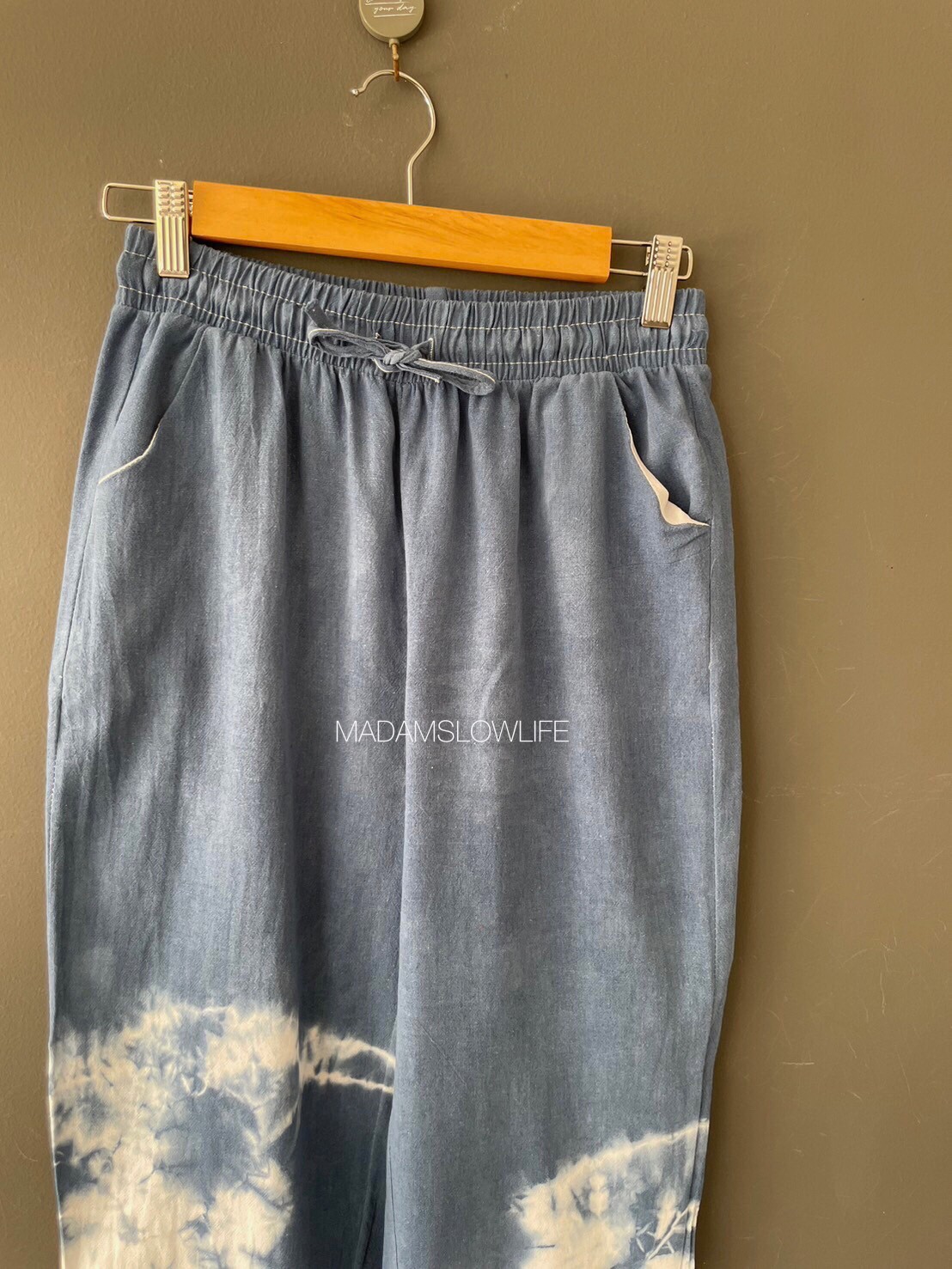 กางเกงขายาวย้อมสีปลอดสารพิษ Size F