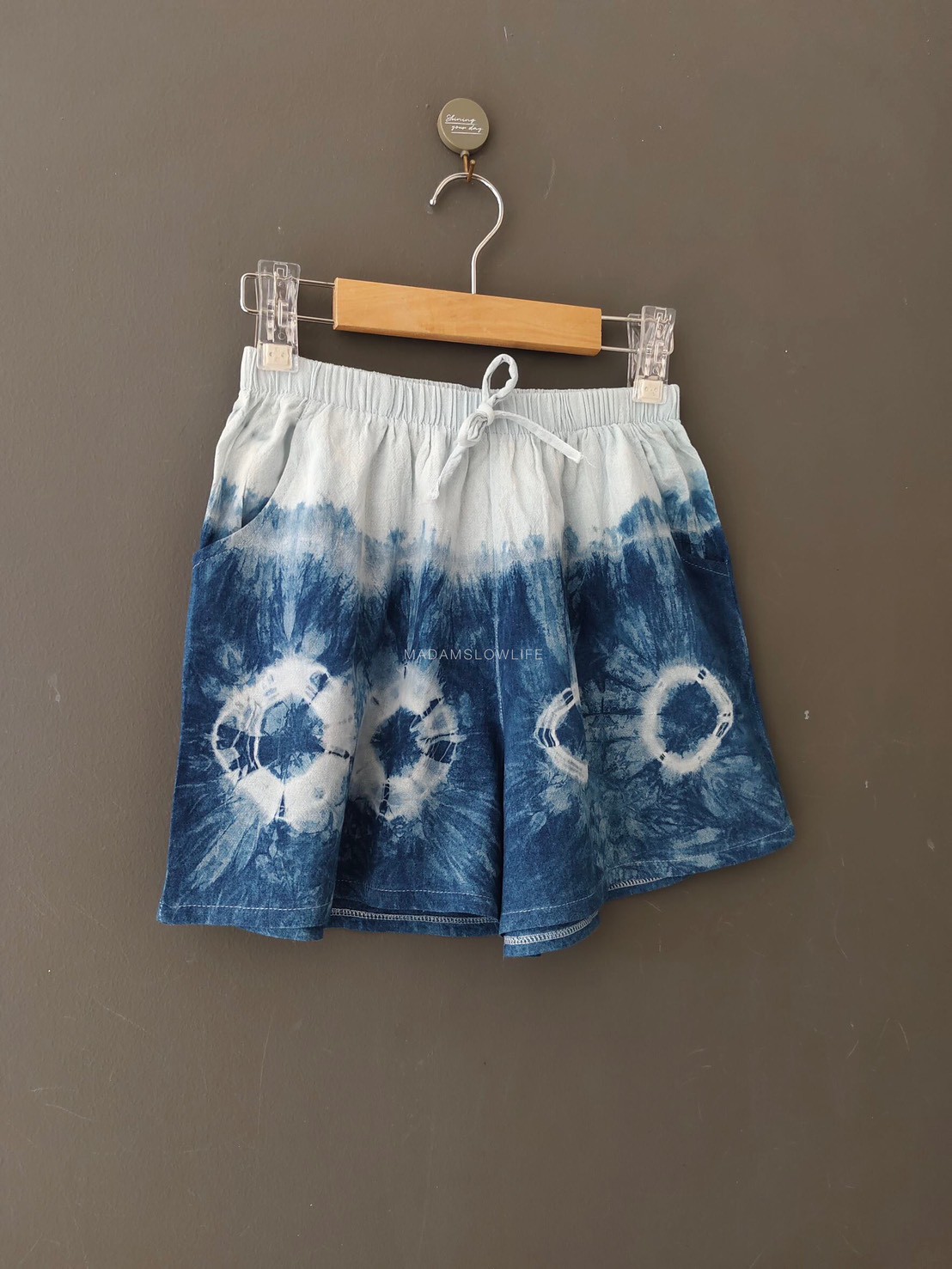 กางเกงขาสั้น Size: F มัดย้อมครามธรรมชาติ