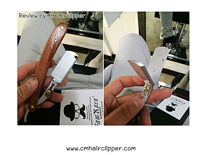 มีดโกนพับไม้แท้ สีน้ำตาล SamRoca Made in Germany