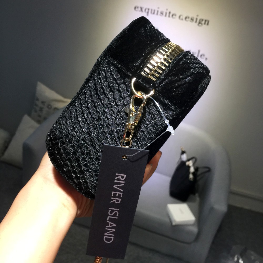 River Island Snake Print Mini Square Handbag